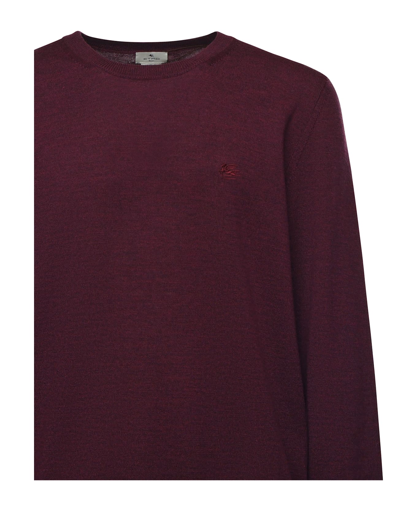 Etro Wool Sweater With Embroidered Monogram