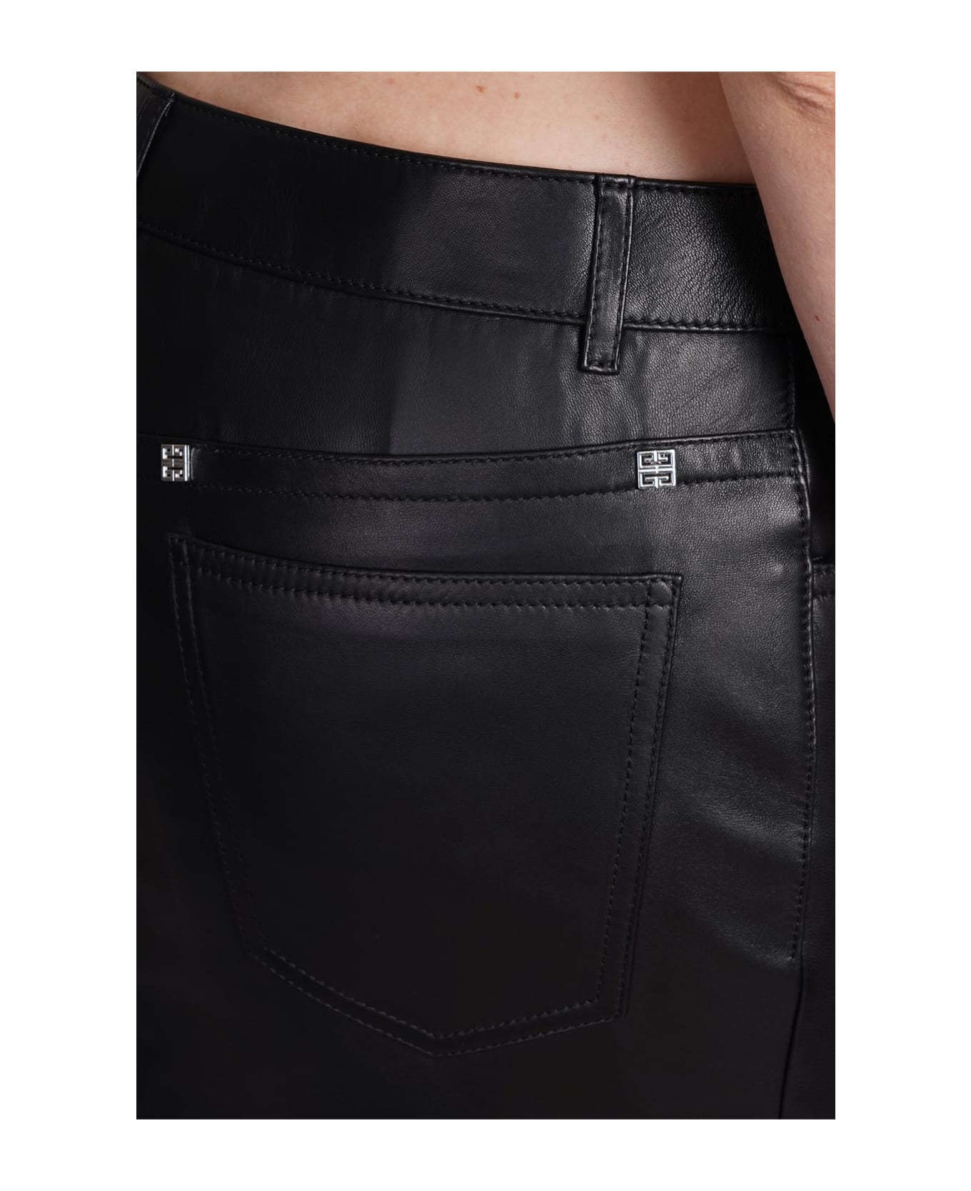 Givenchy Skirt In Black Leather - black