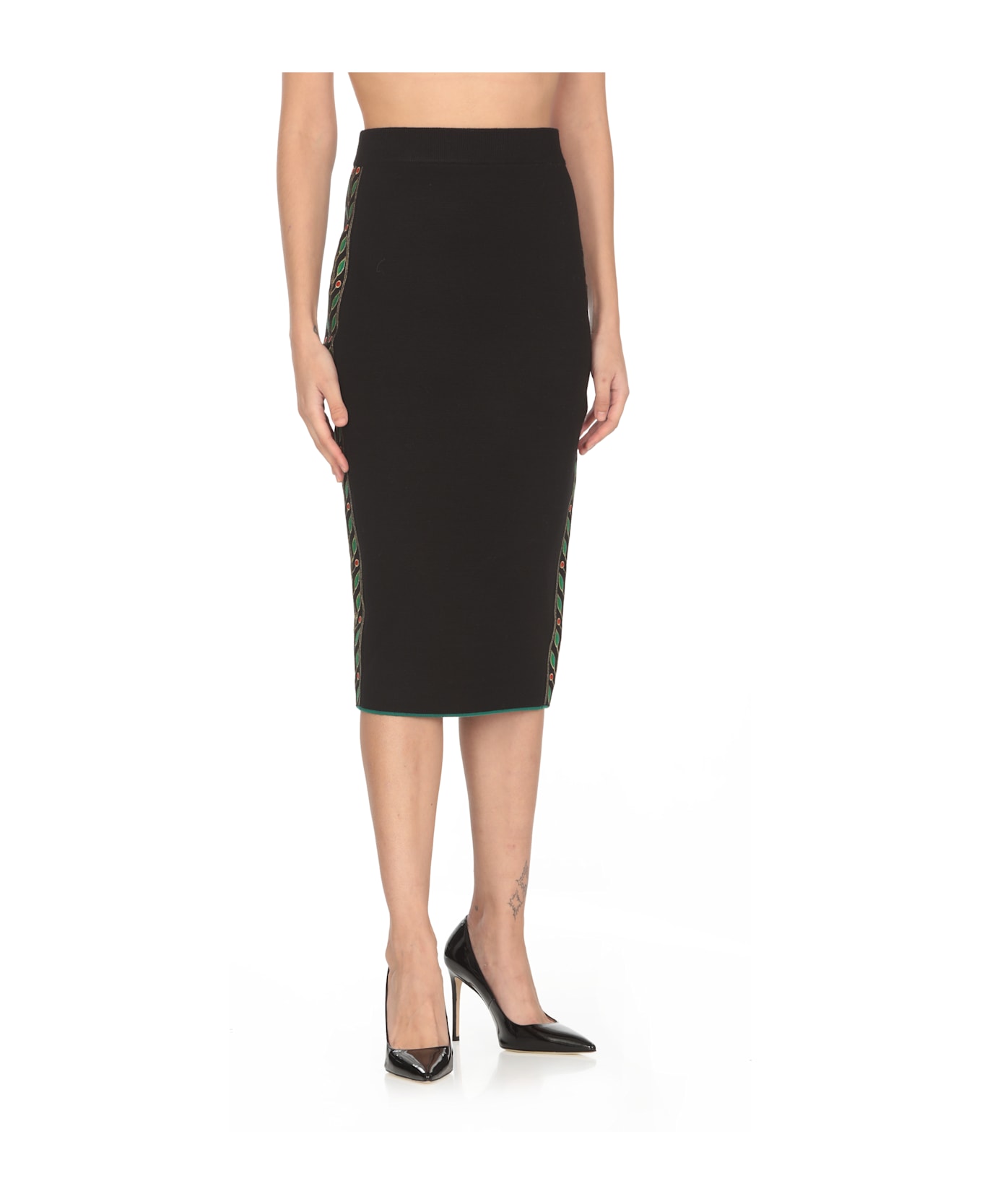 Casablanca Laurel Skirt - Black