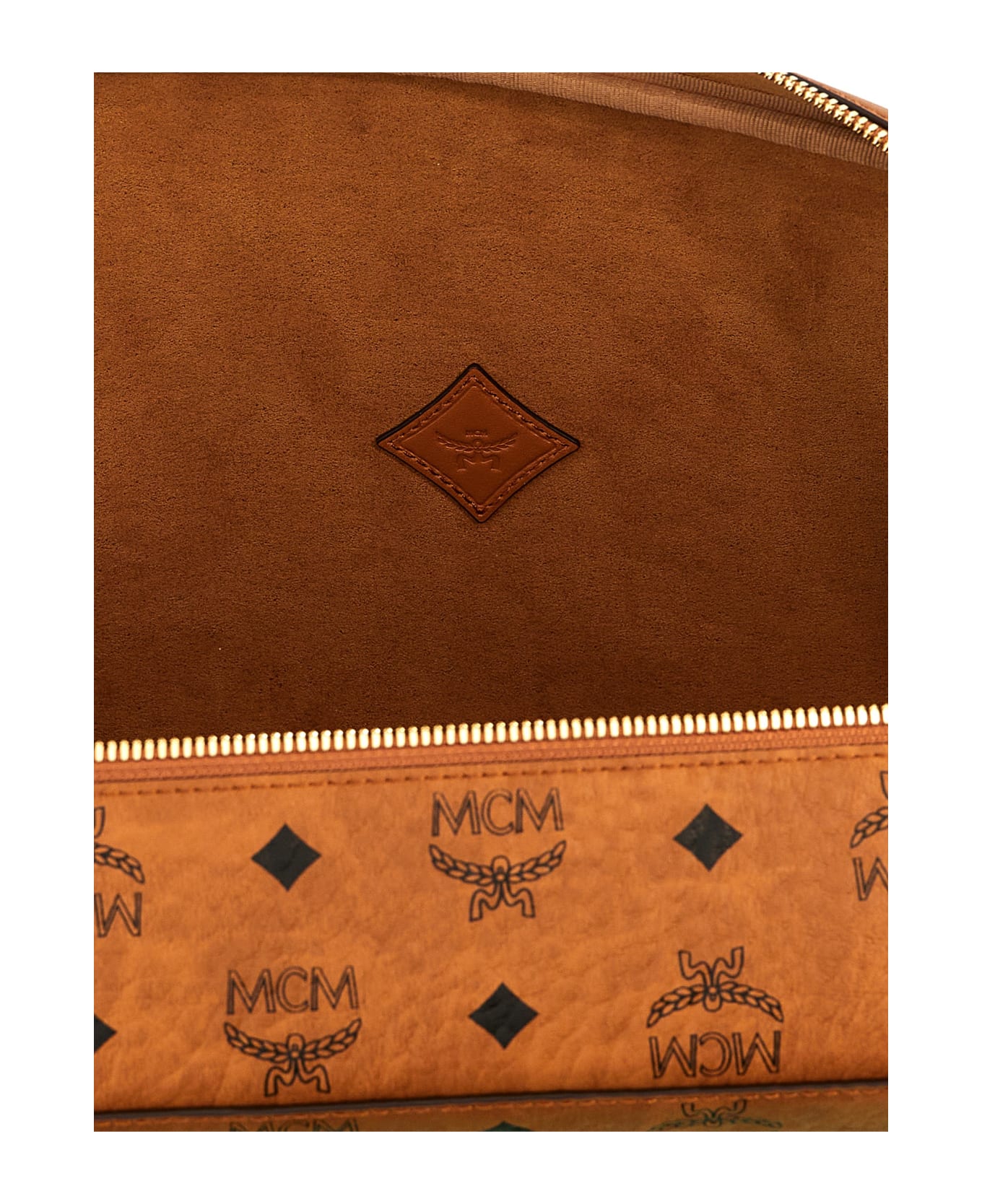 MCM Logo Print Beauty - Brown