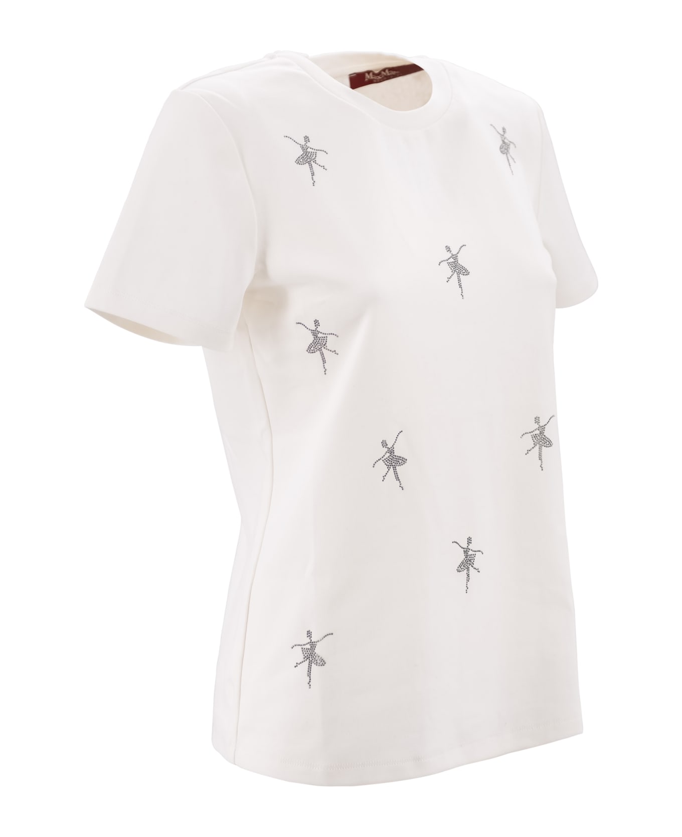 Max Mara Studio Jewel T-shirt - Bianco seta Tシャツ