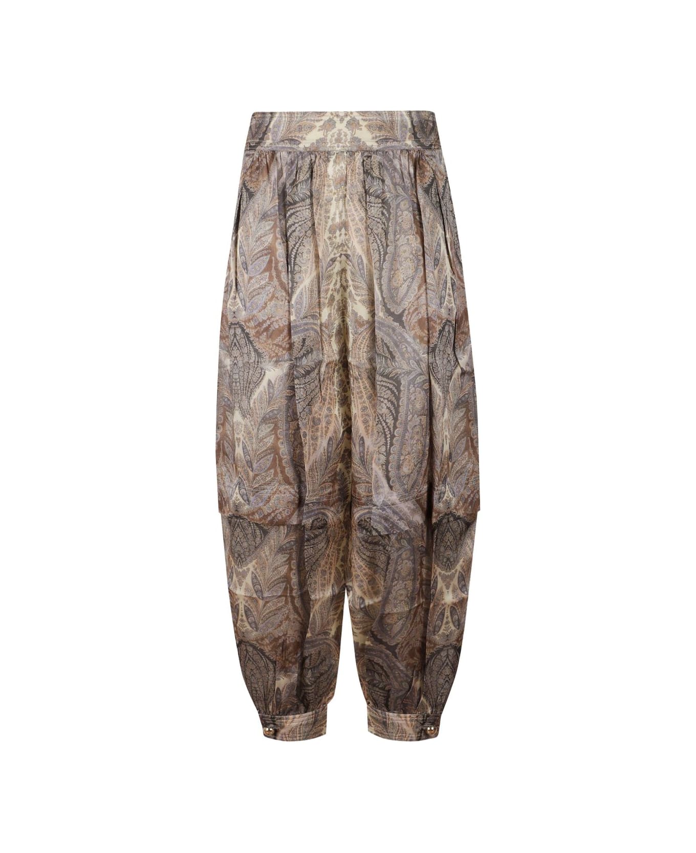 Zimmermann Paisley Print Trousers - Beige