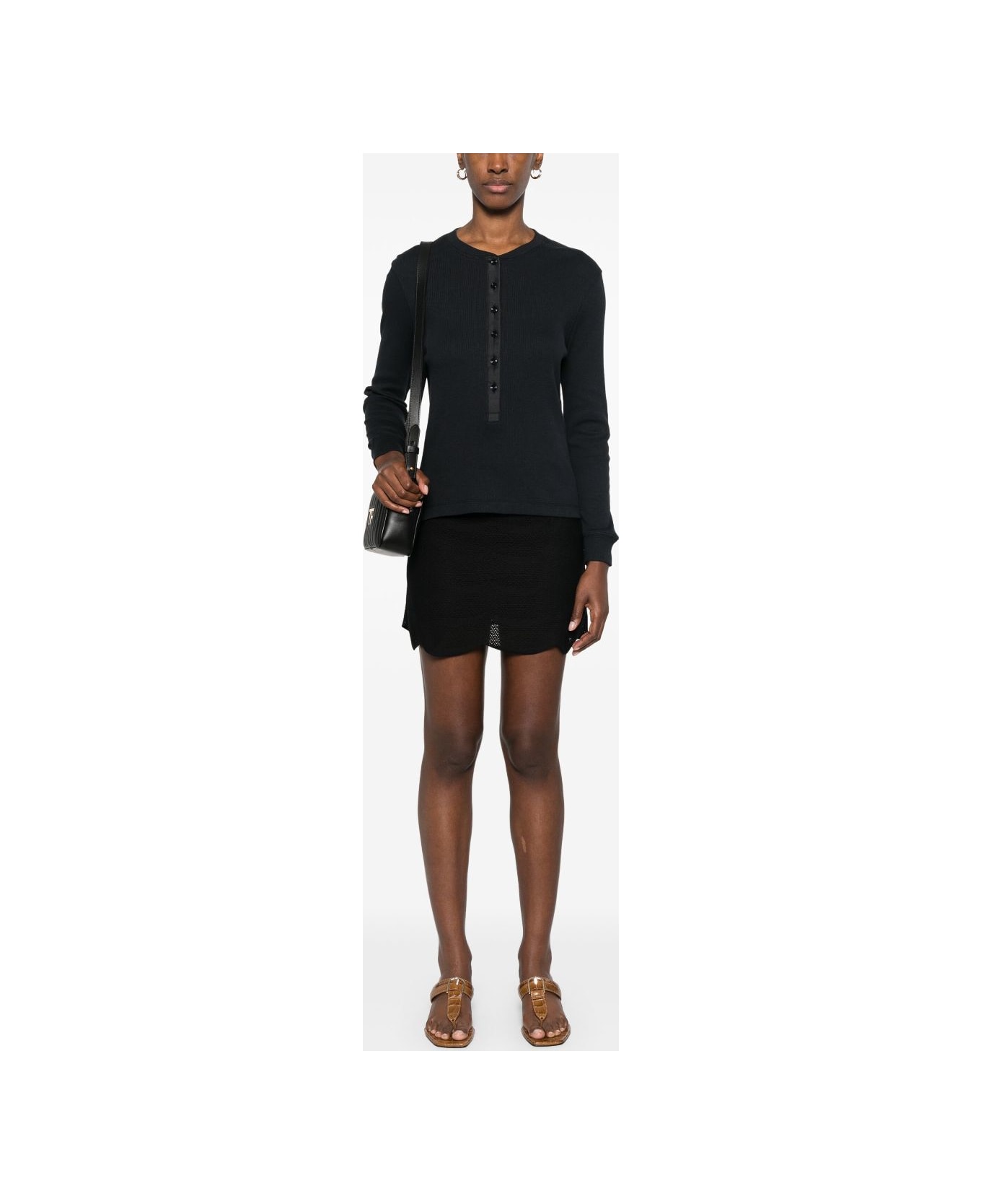 Tom Ford Silk And Cotton Mini Skirt - Black スカート