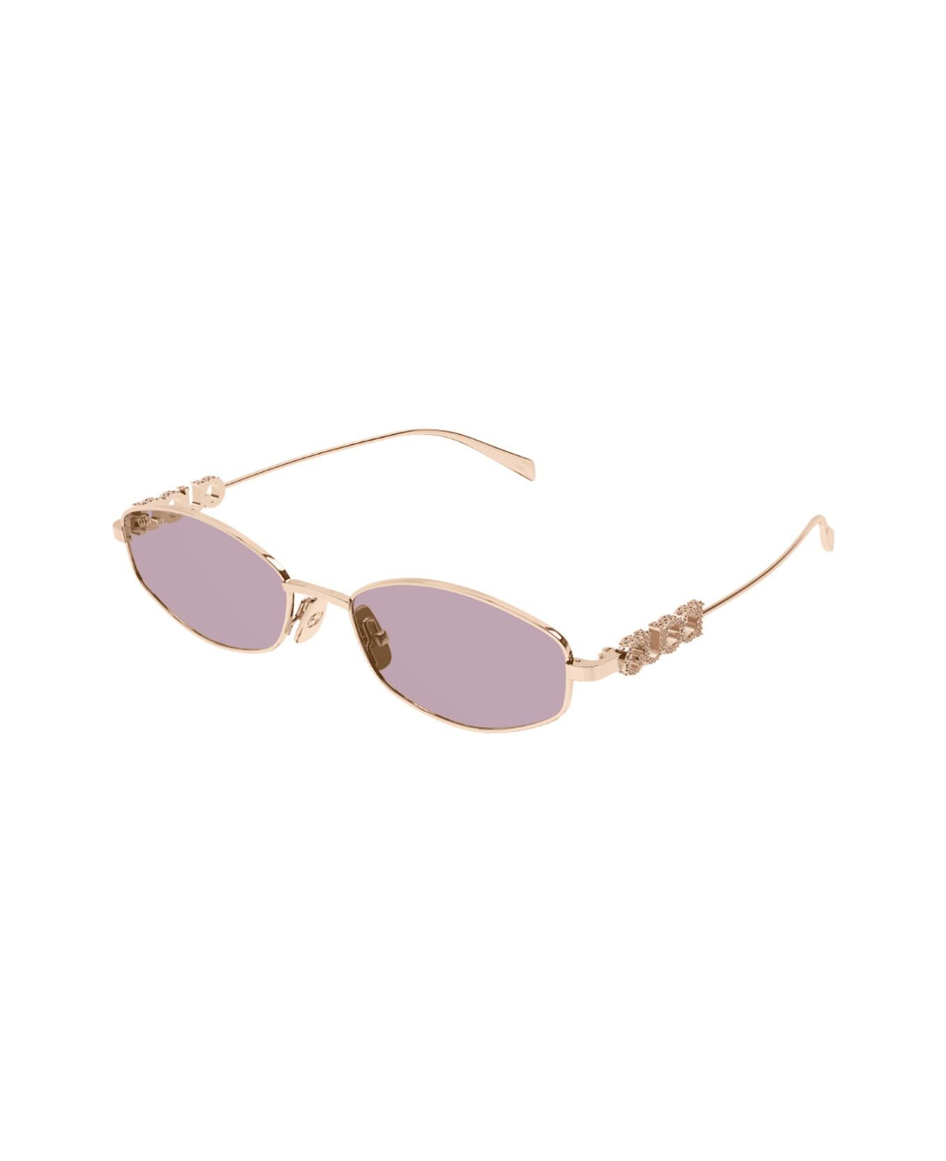 Gucci Eyewear Gucci Gg1802s Linea Name Of Brand 003 Gold Violet Sunglasses - Oro