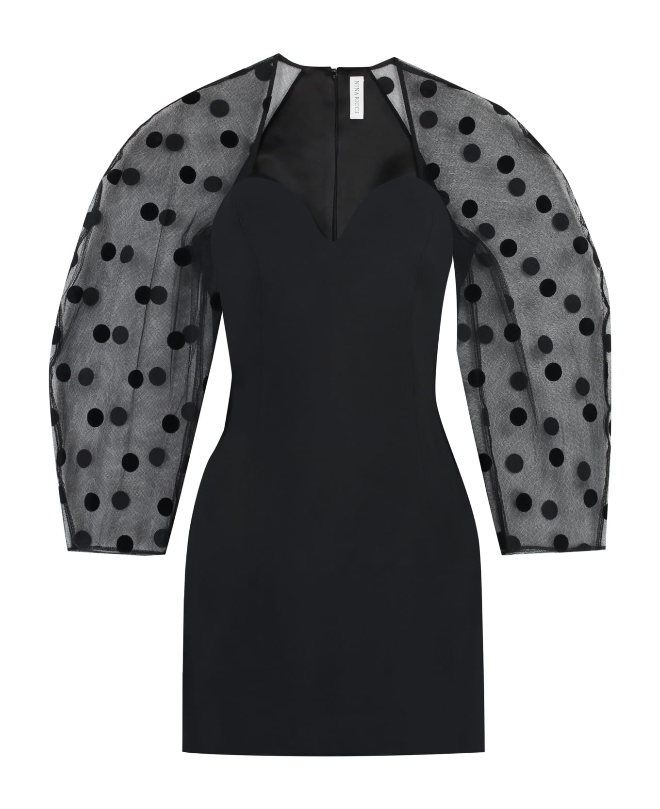 Nina Ricci Puffed Sleeve Dress - black
