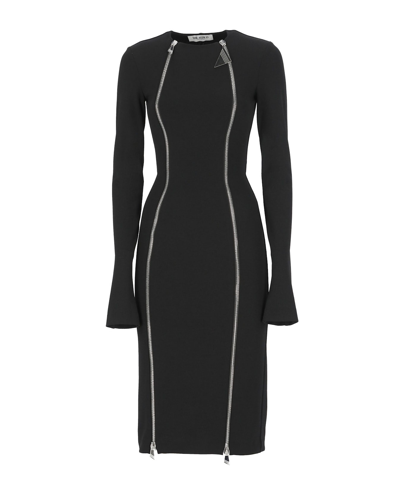 The Attico Dress With Zip - BLACK