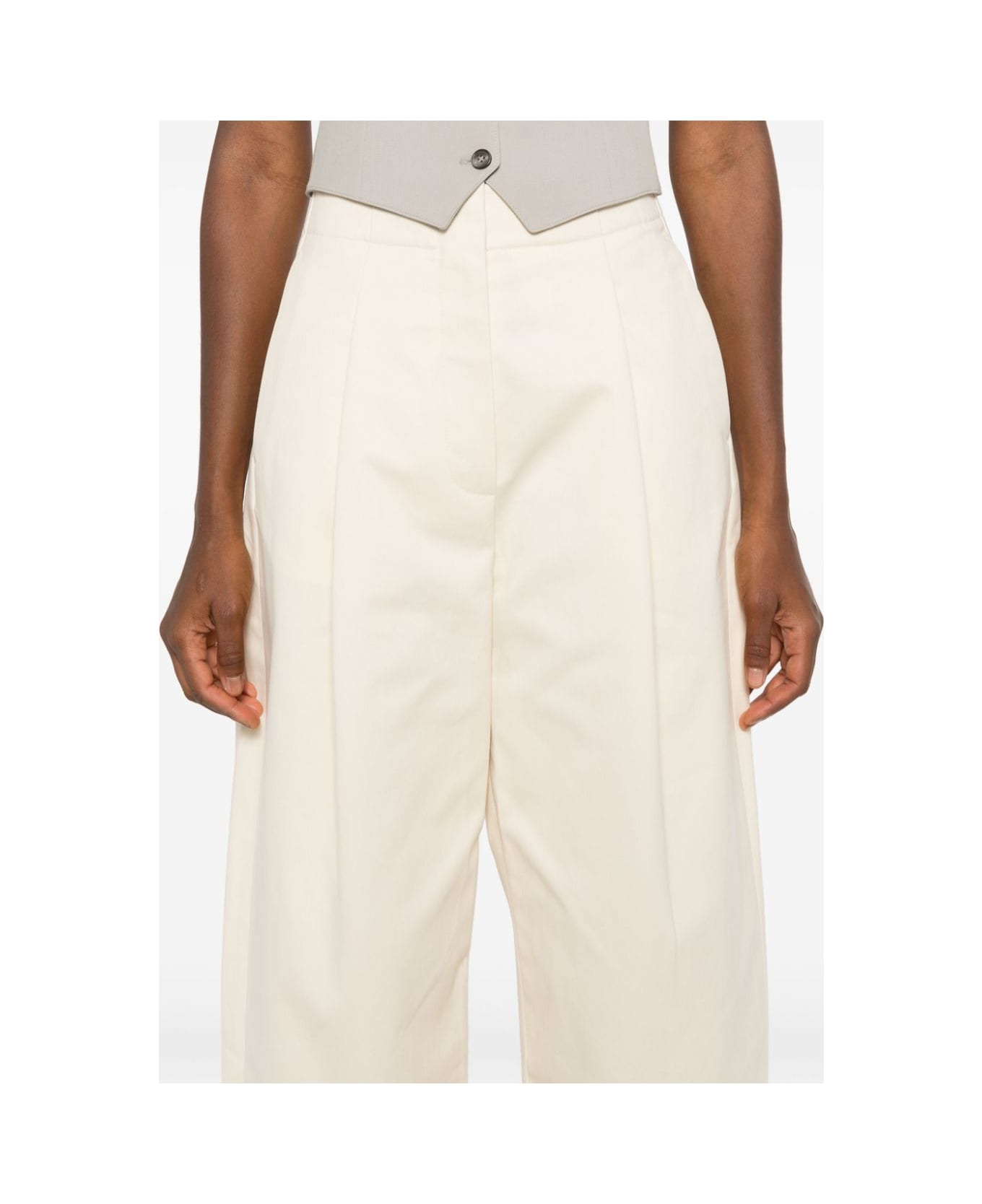 Studio Nicholson Cotton Wide-leg Trousers - Beige