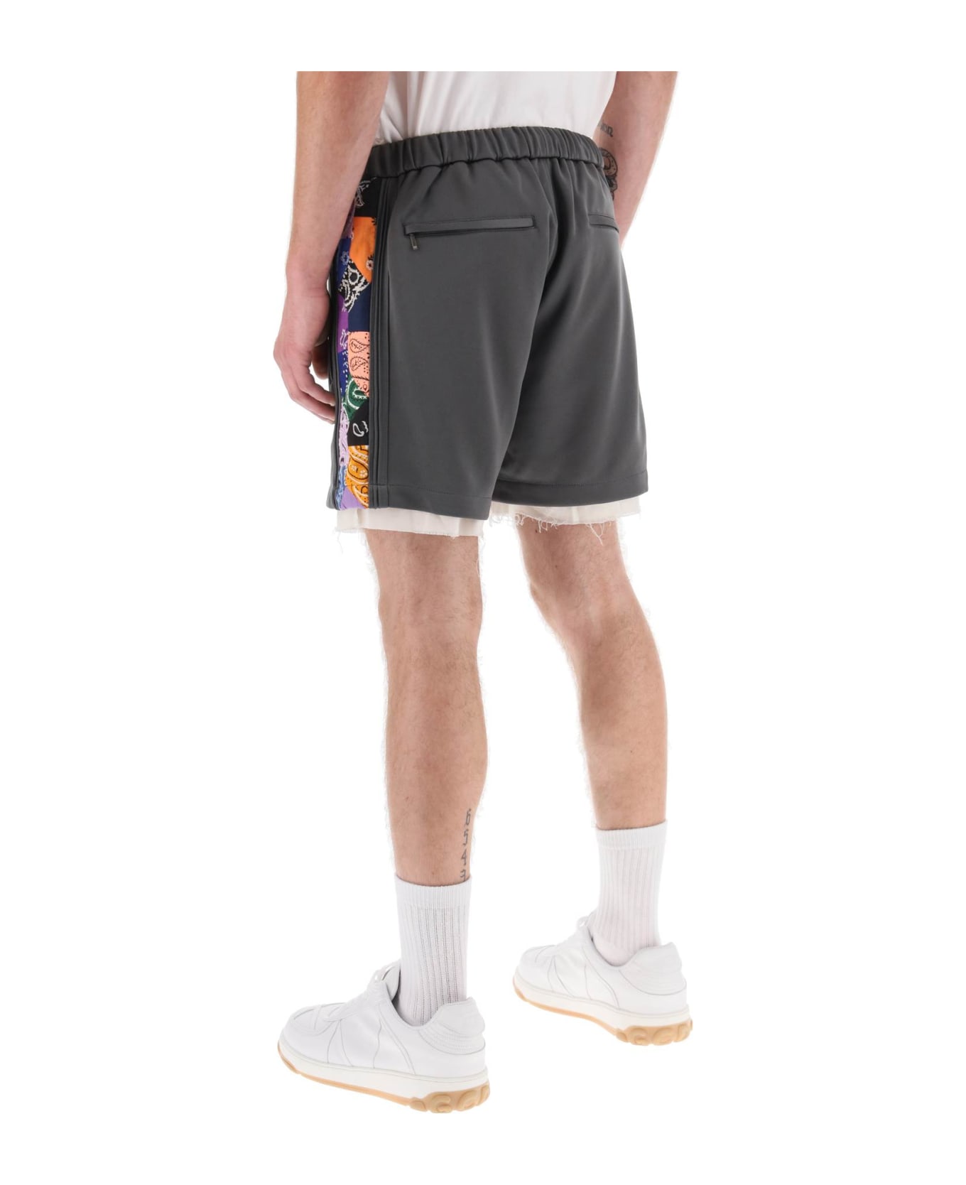 Children of the Discordance Jersey Shorts With Bandana Bands - GRAY (Grey)