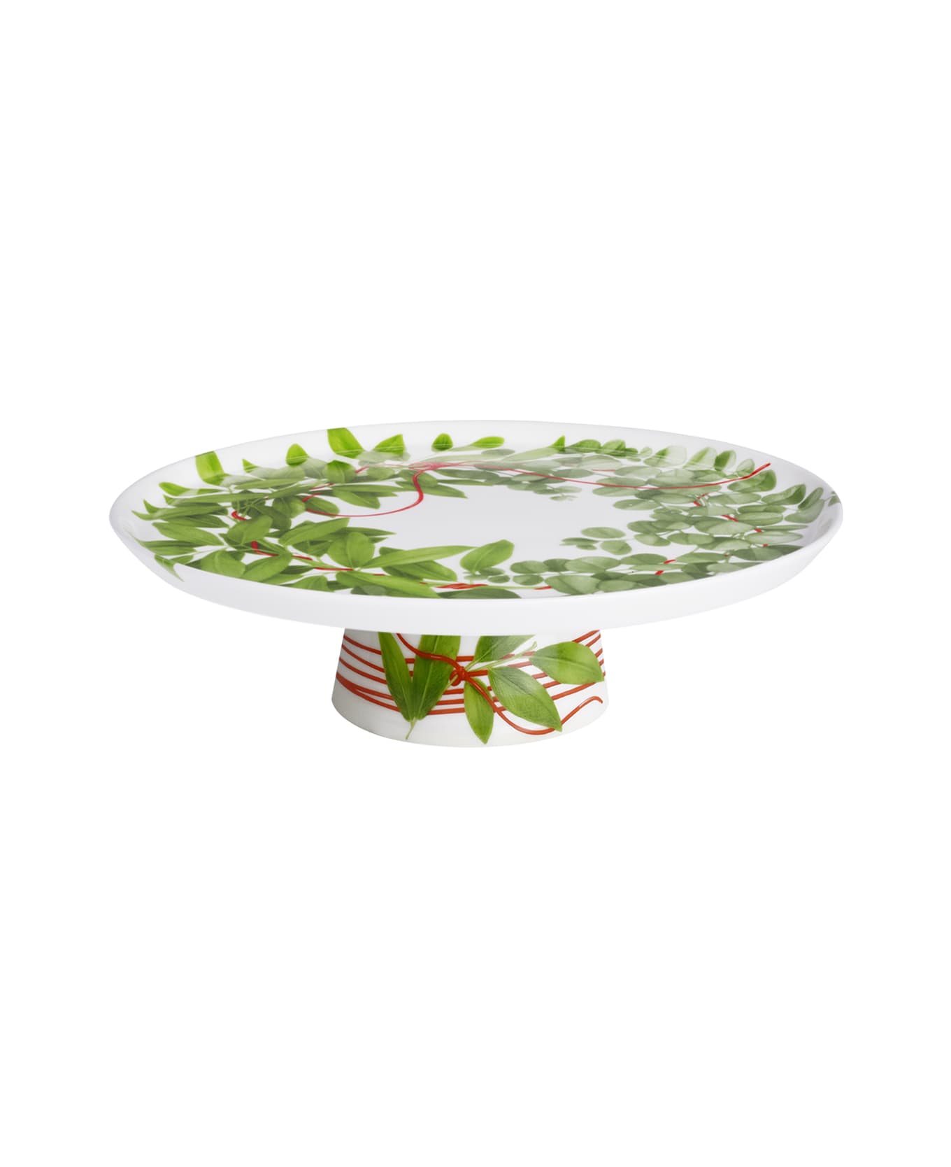 Taitù Cake Stand - Fil Rouge Foglie Collection - Green お皿＆ボウル