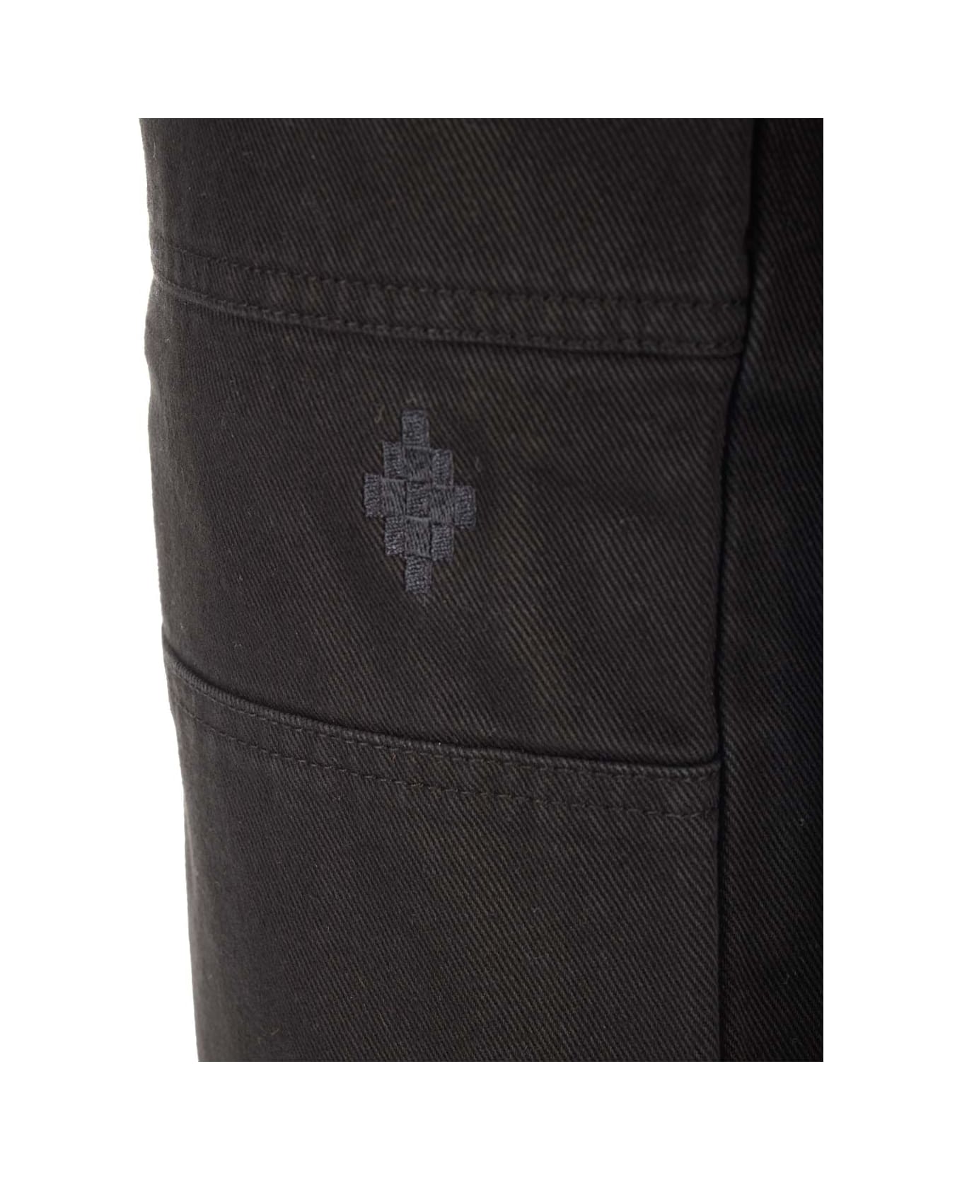 Marcelo Burlon Cross Cotton Straight Pants - Black Black