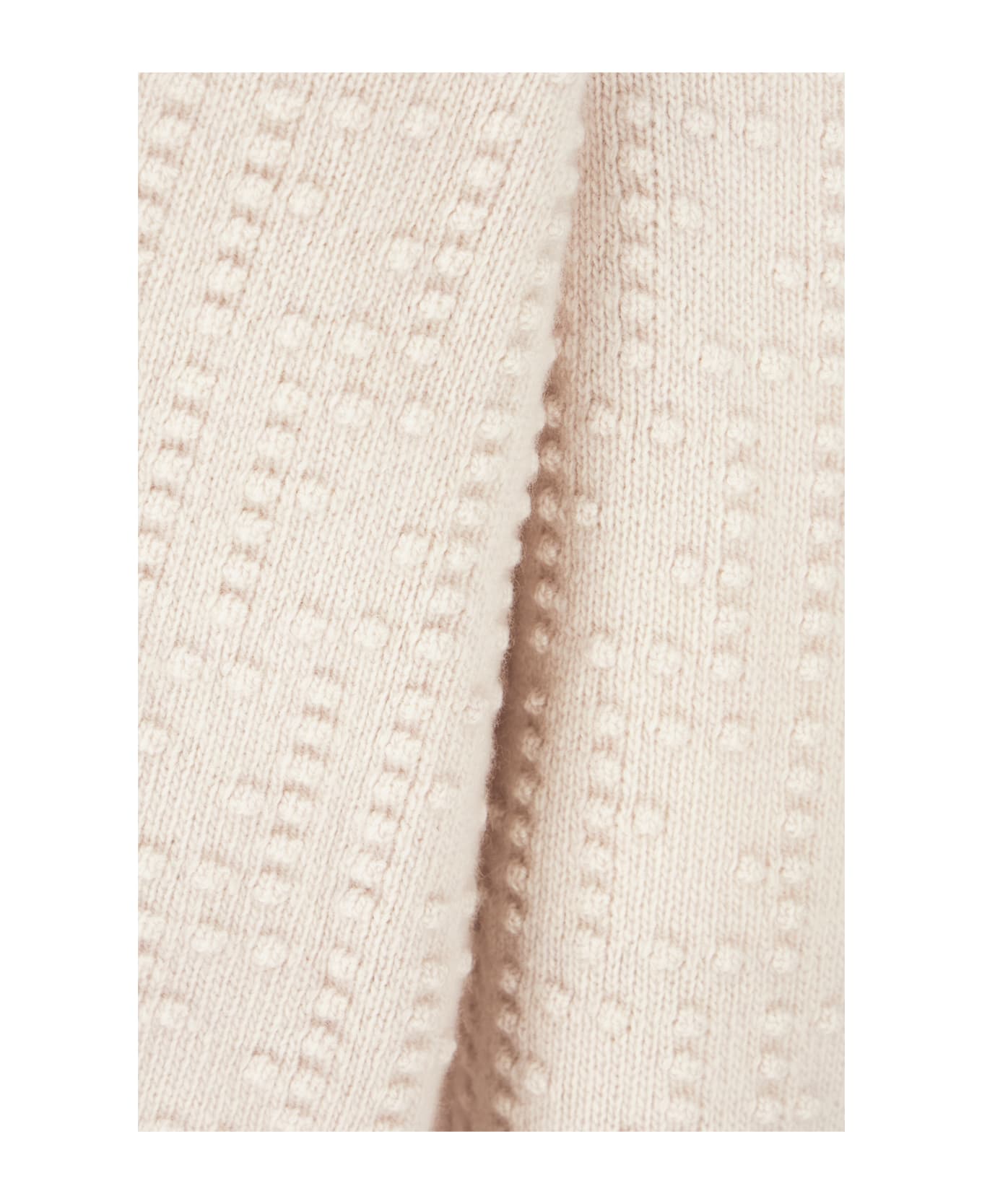 Fendi Pastel Pink Stretch Wool Blend Sweater - Light Grey
