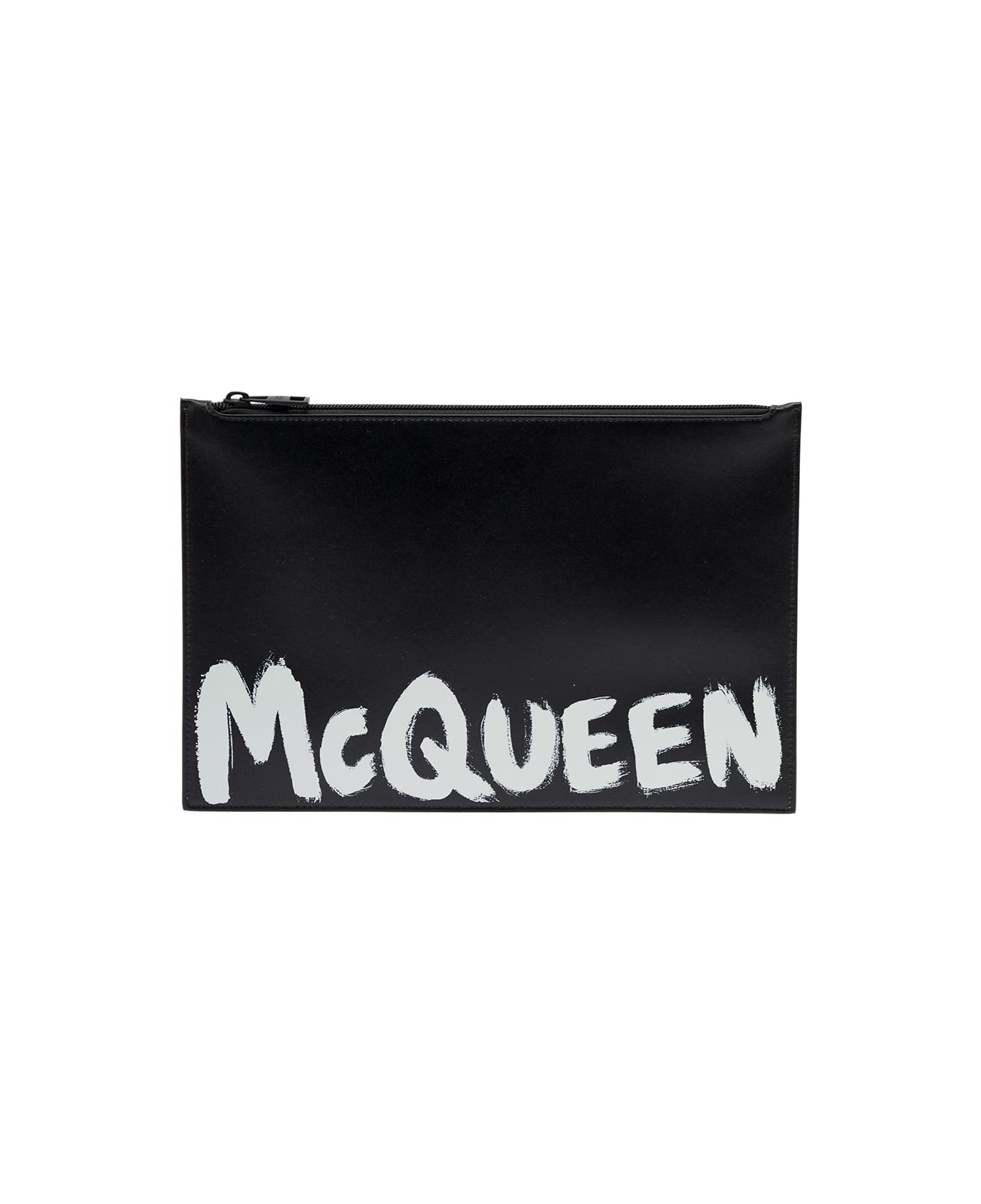 Alexander McQueen Flat Zip Pouch - Black