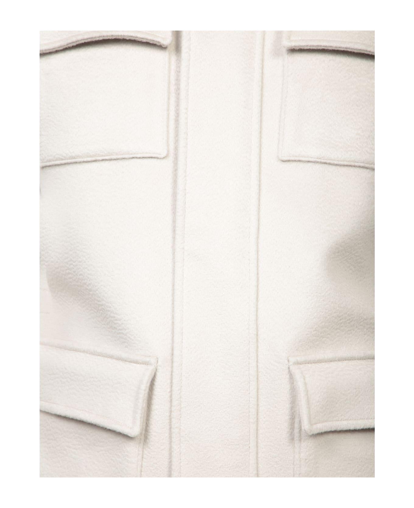 Herno Ivory Cashmere Field Jacket - White
