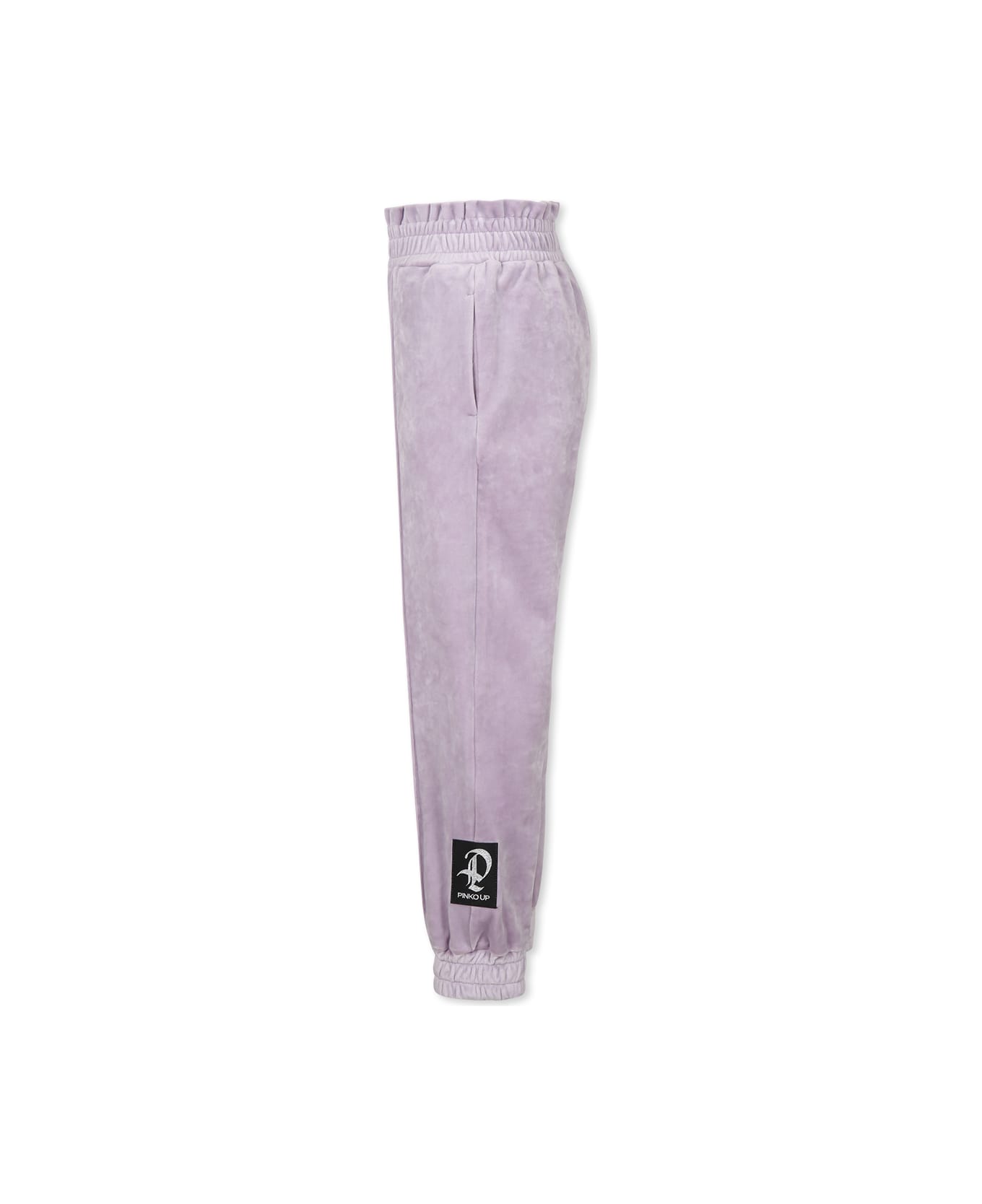 Pinko Lilac Trousers Pour Fille Avec Logo - Lilac