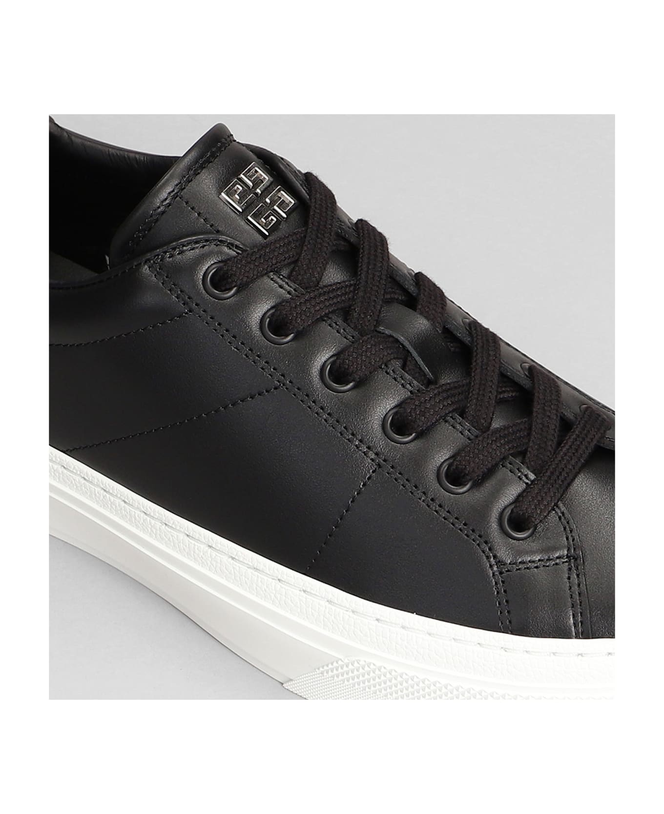 Givenchy City Sport Sneakers In Black Leather - black