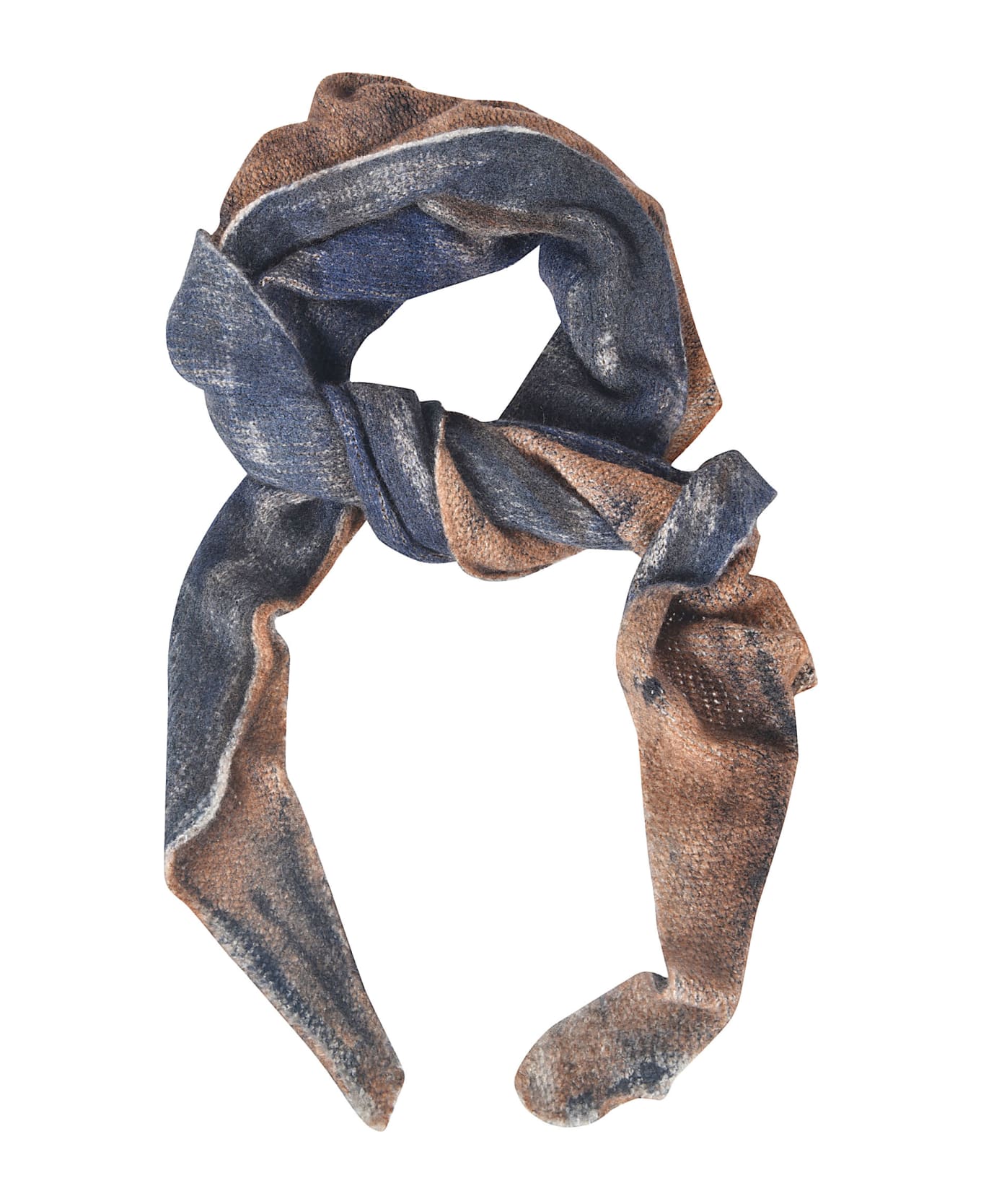 f cashmere Woven Scarf - Blue/Brown