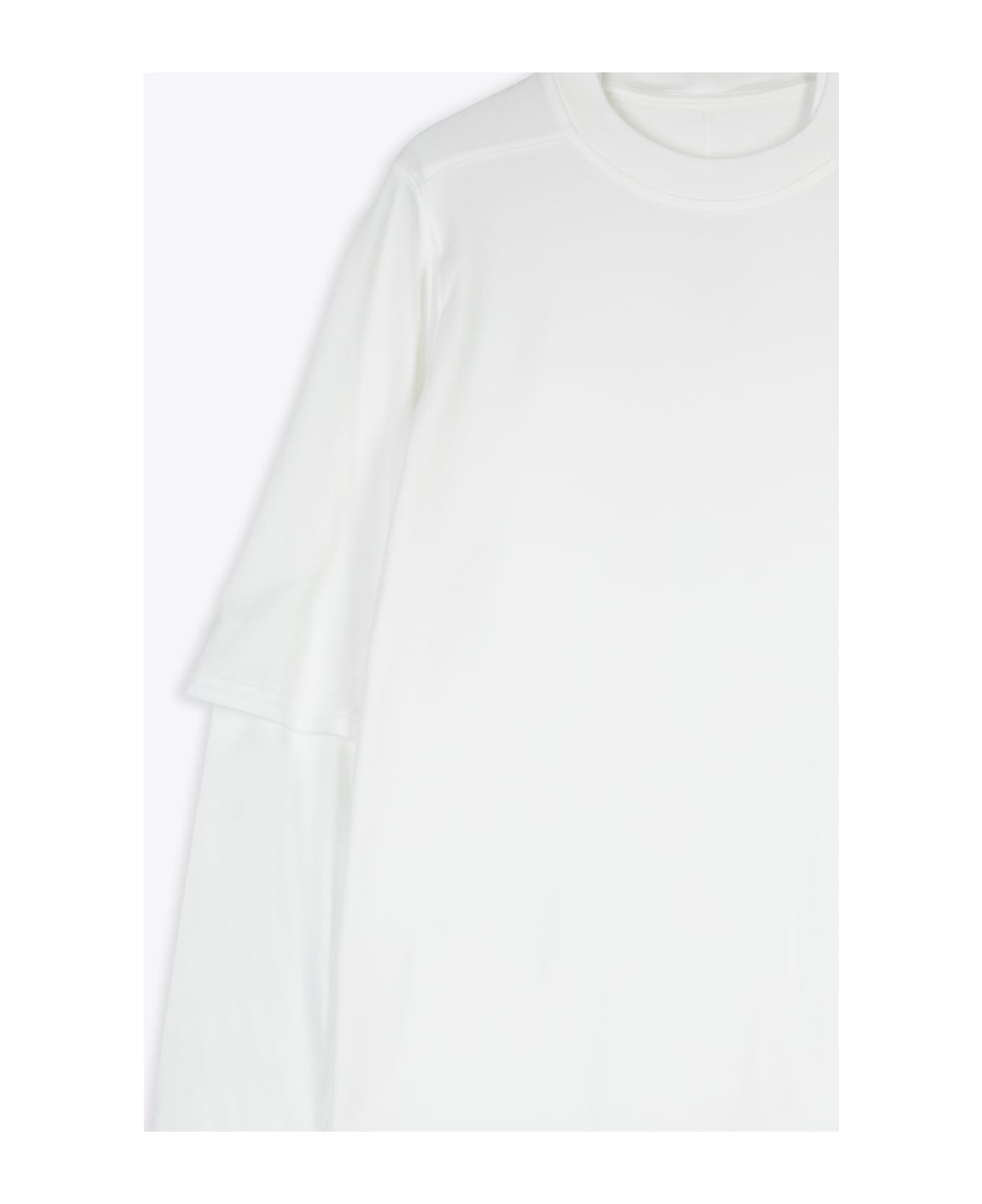 DRKSHDW Hustler T White Cotton Layered T-shirt With Long Sleeves - Hustler T - Latte シャツ