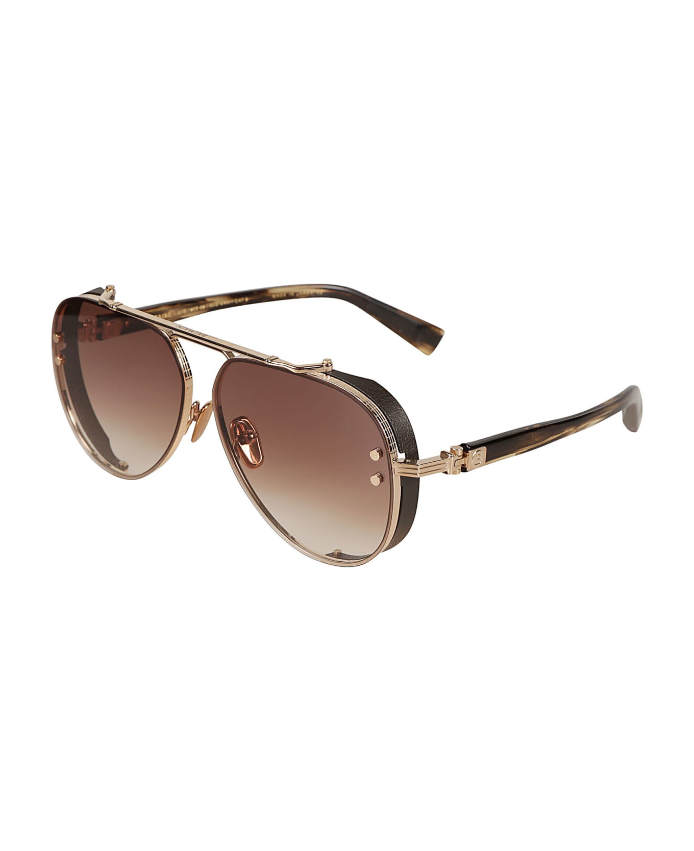 Balmain Captaine Sunglasses Sunglasses - Gold/Brown