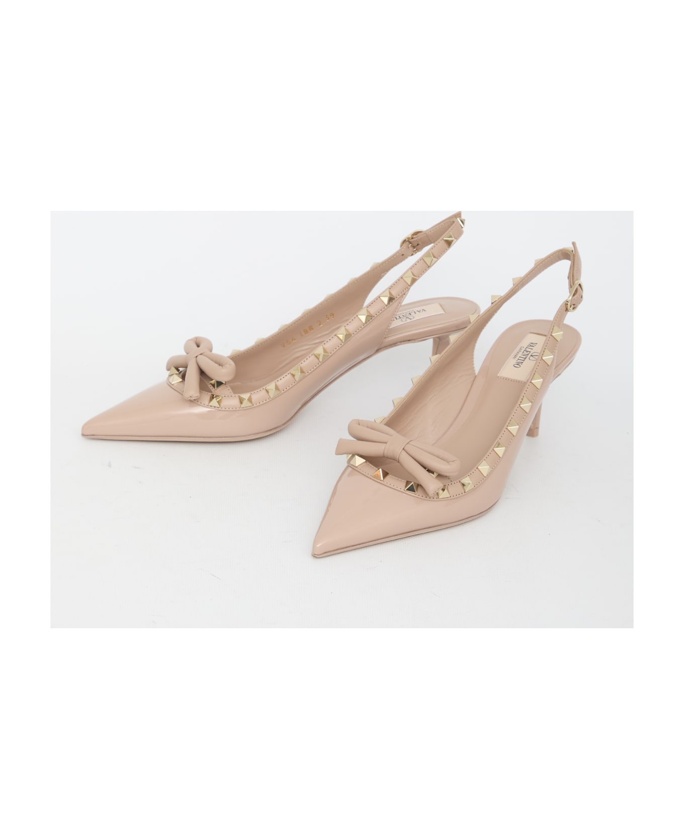 Valentino Garavani Rockstud Bow Slingback Pumps - Pink