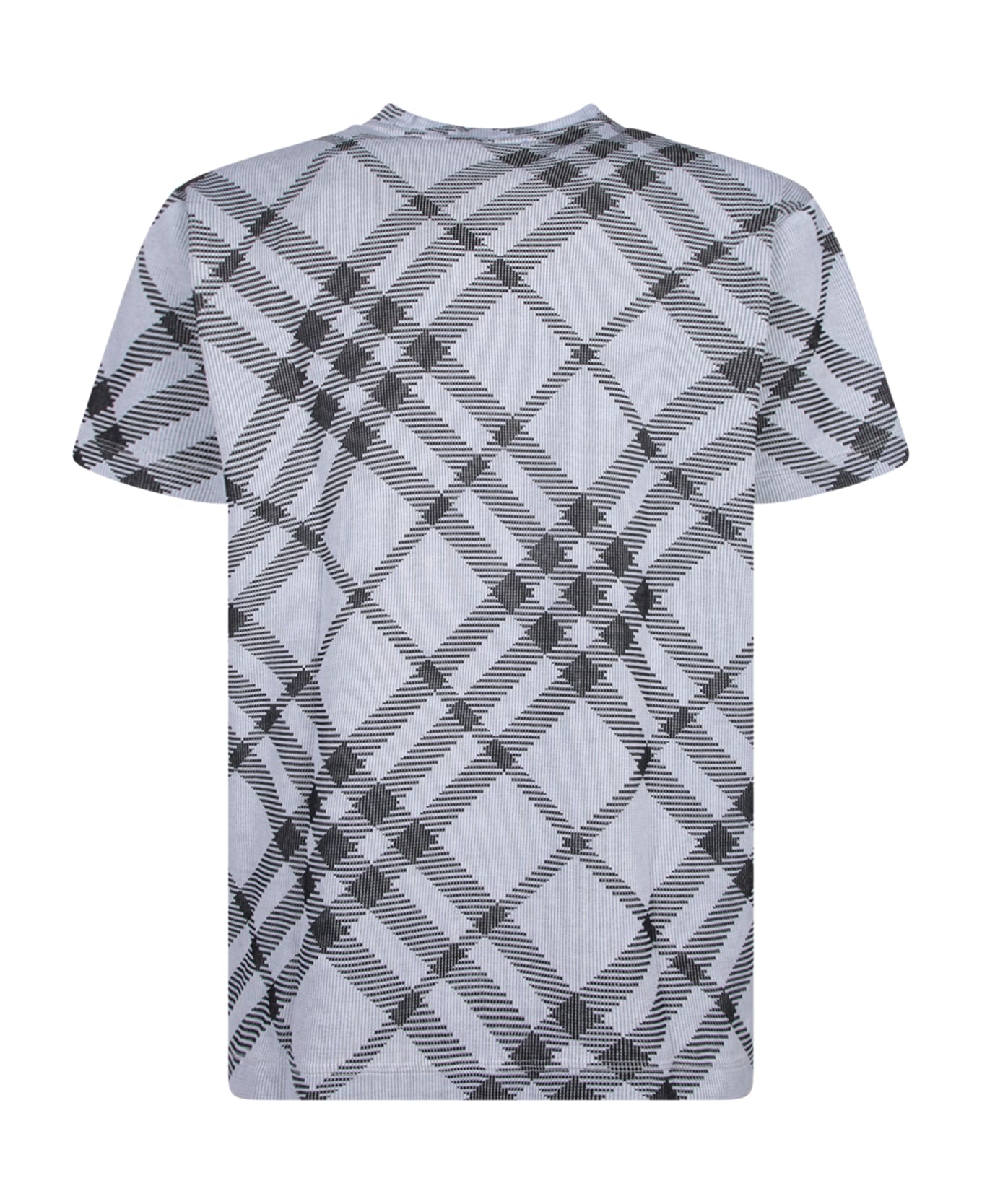 Burberry Check Printed Crewneck T-shirt - White