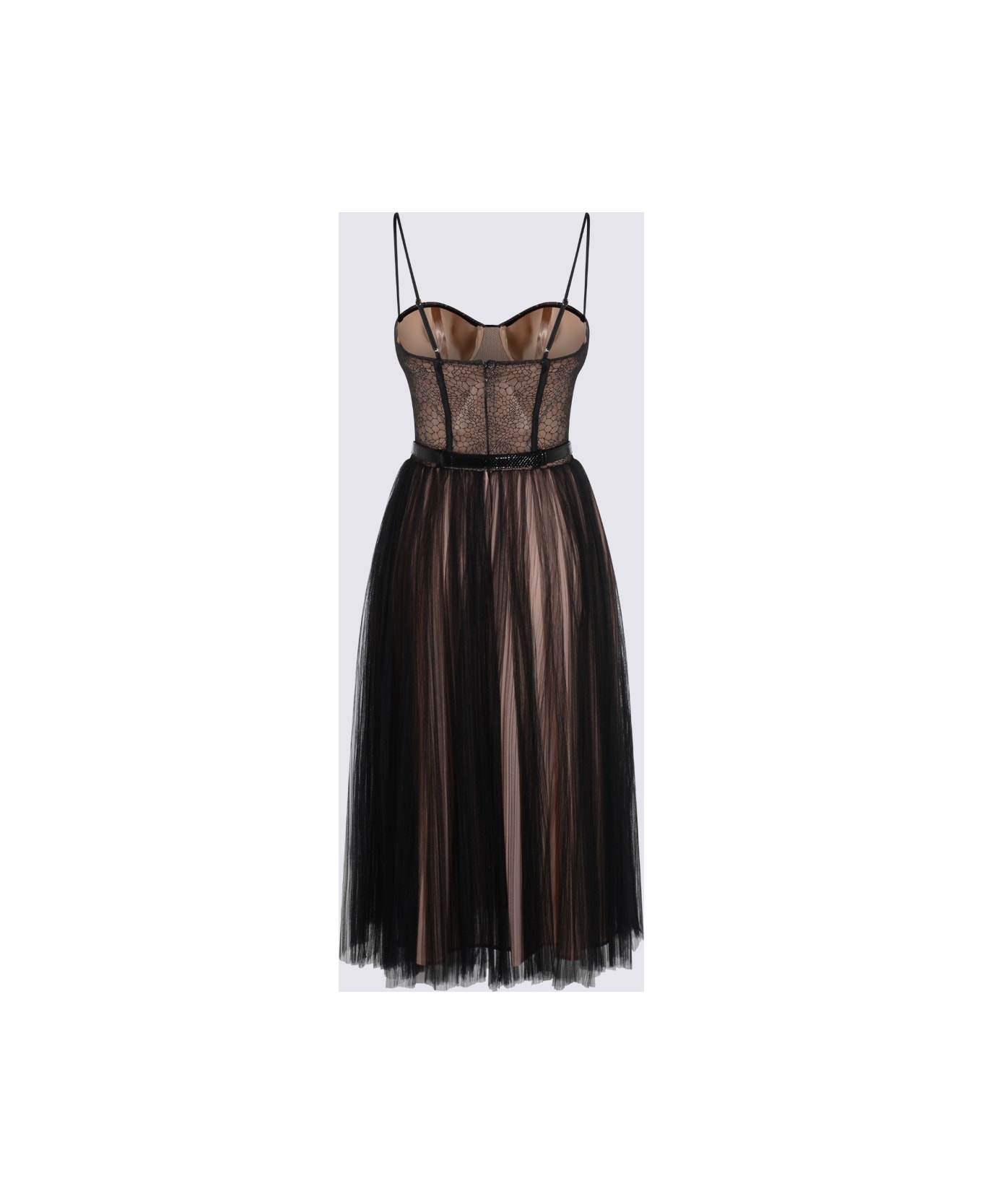 Elisabetta Franchi Black Midi Dress - Black