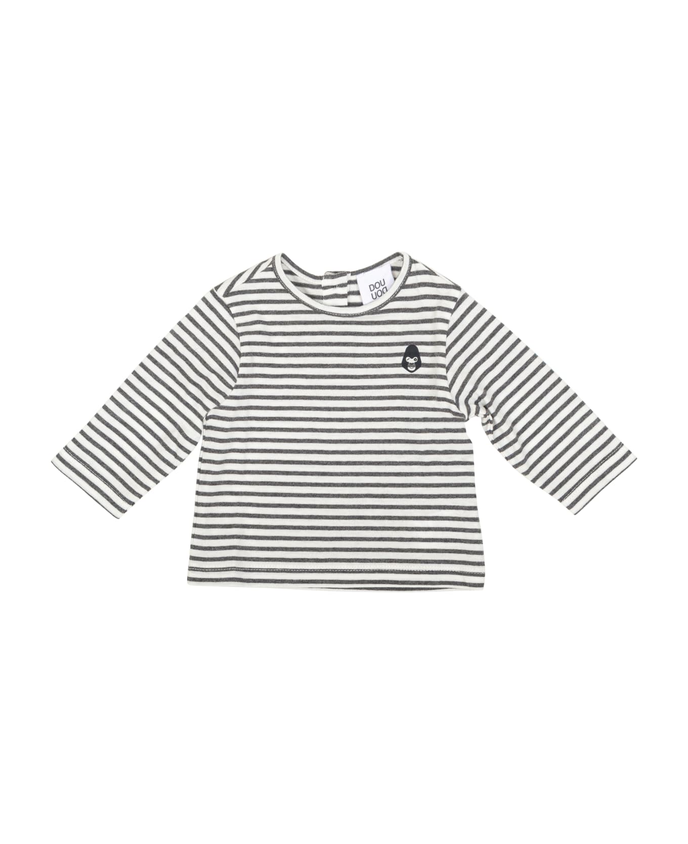 Douuod Striped T-shirt - Gray Tシャツ＆ポロシャツ