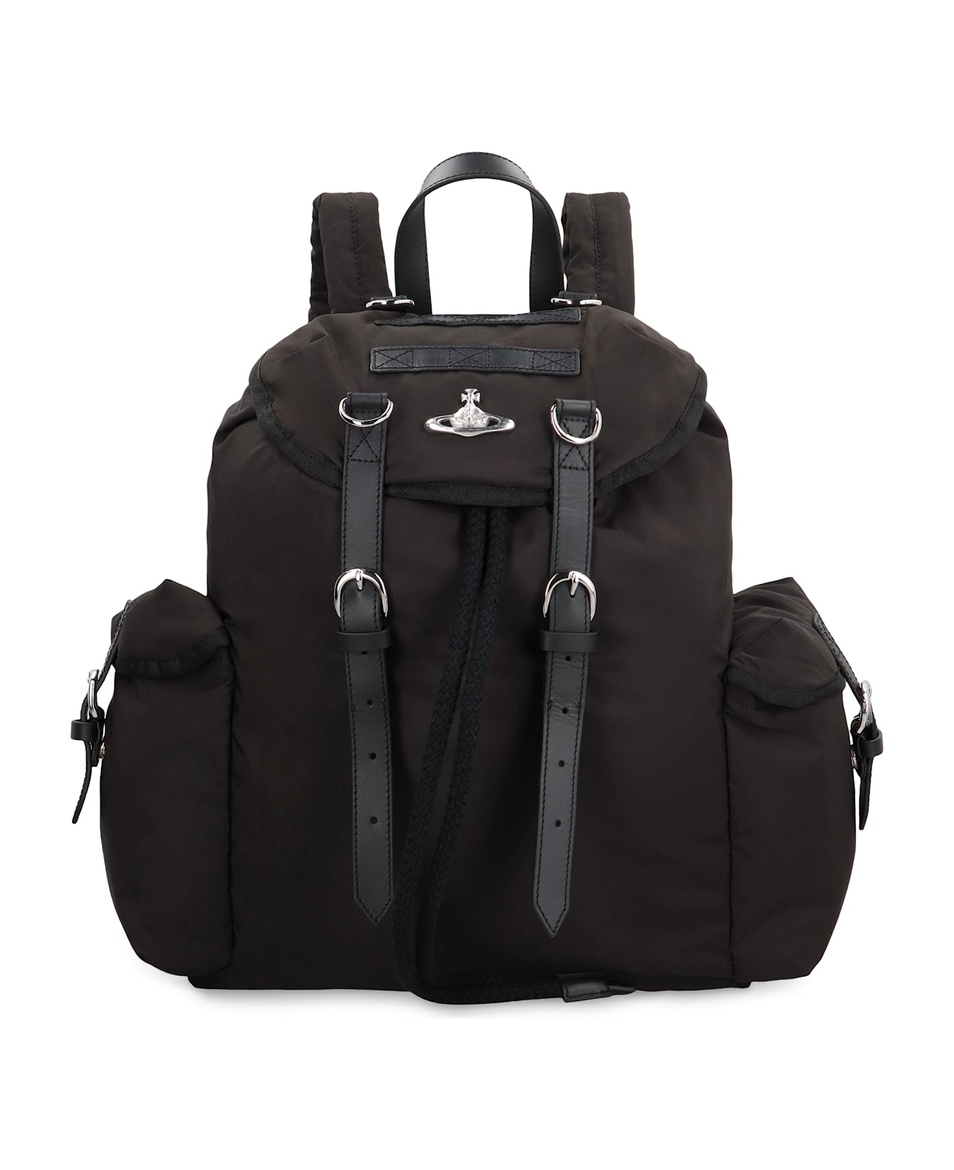 Vivienne Westwood Nylon Backpack With Logo - black