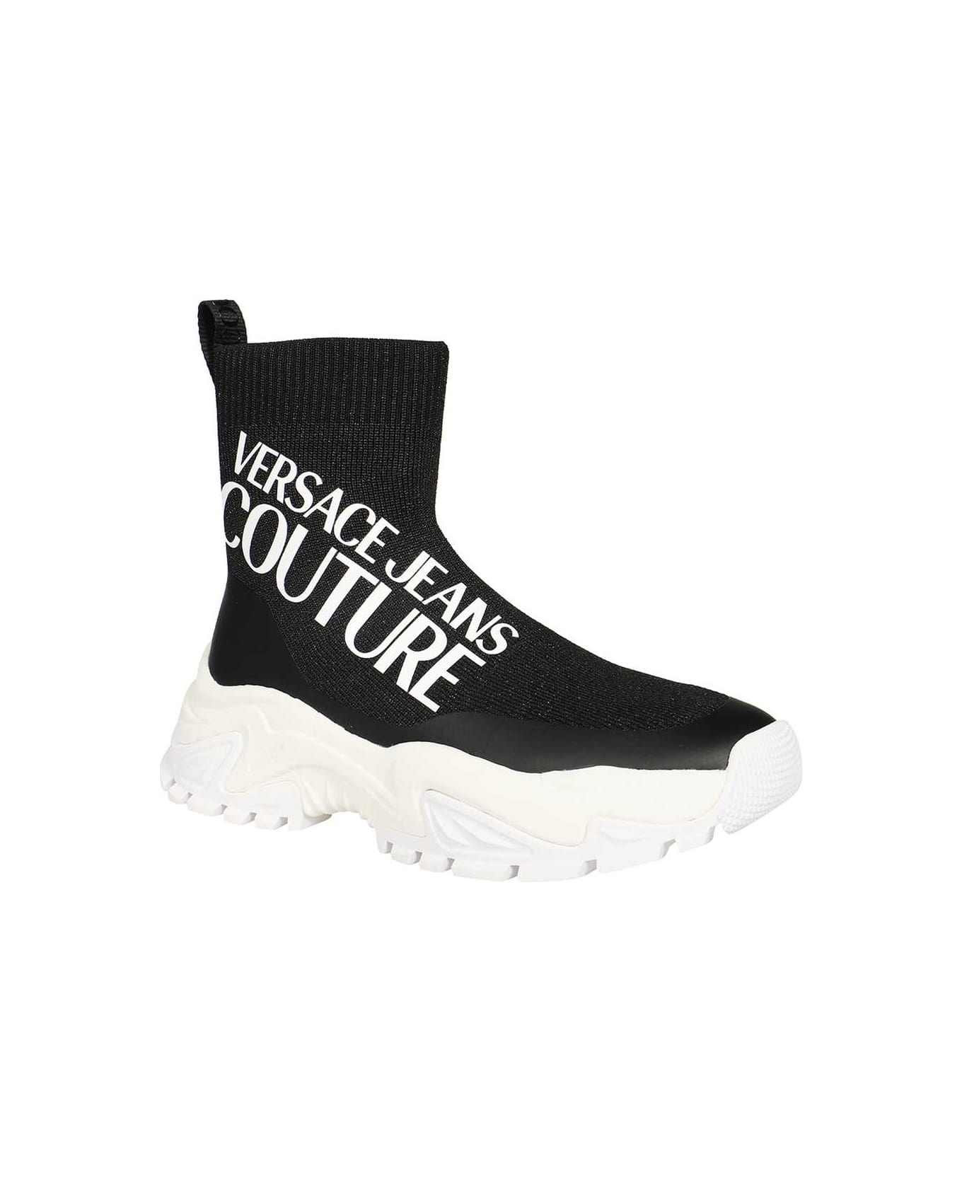 Versace Jeans Couture Knitted Sock-sneakers - black