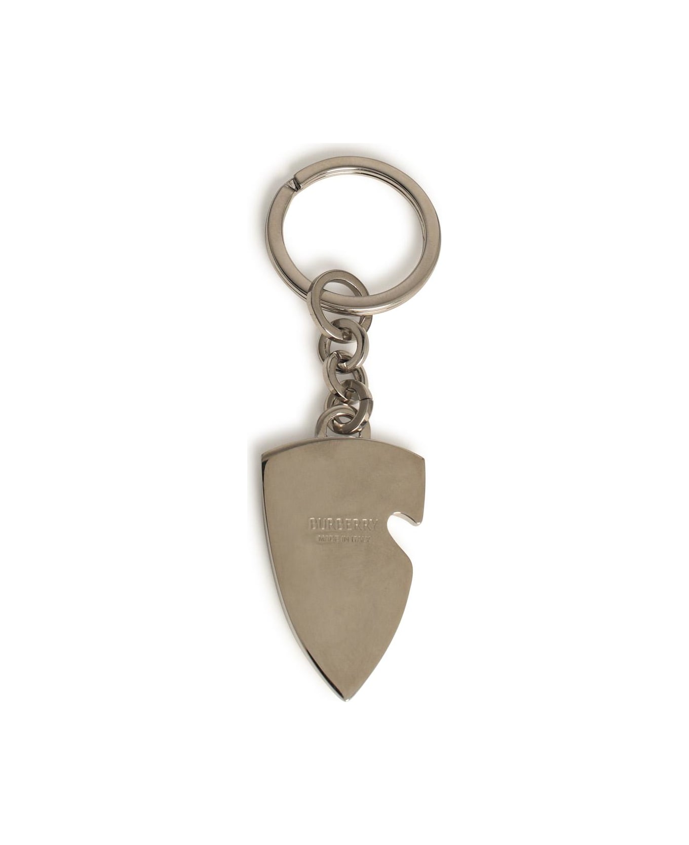 Burberry Black Metal Keyring - Black