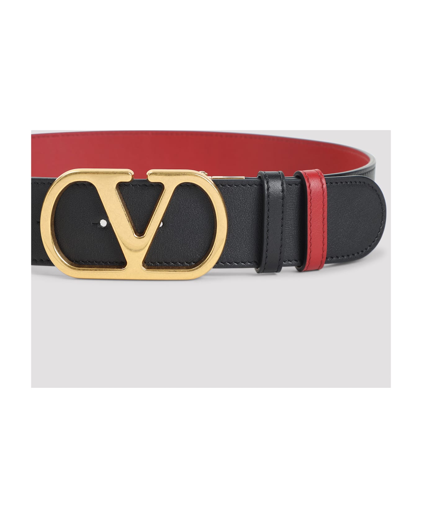 Valentino Garavani H 40 Reversible Belt - K Nero Rosso V