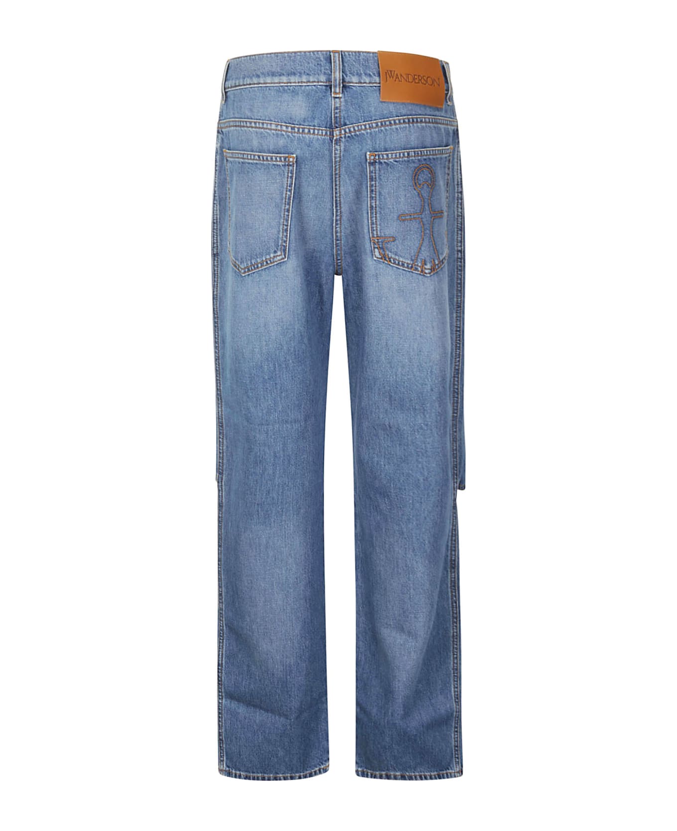 J.W. Anderson Cut Out Knee Bootcut Jeans - LIGHT BLUE