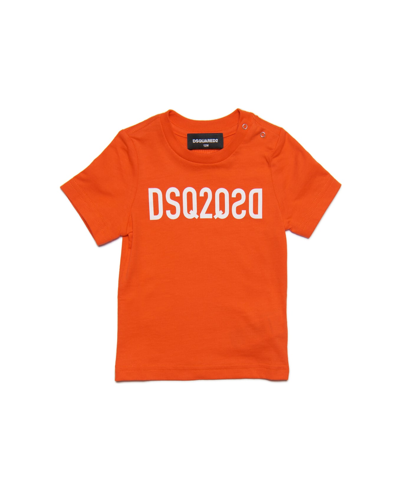 Dsquared2 D2t930b T-shirt Dsquared Red Jersey T-shirt With Logo - Cherry tomato
