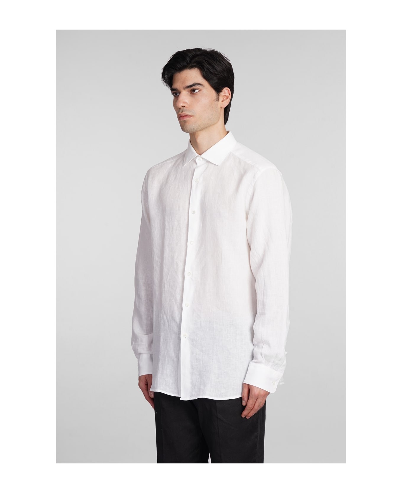 Zegna Shirt In White Linen - white シャツ