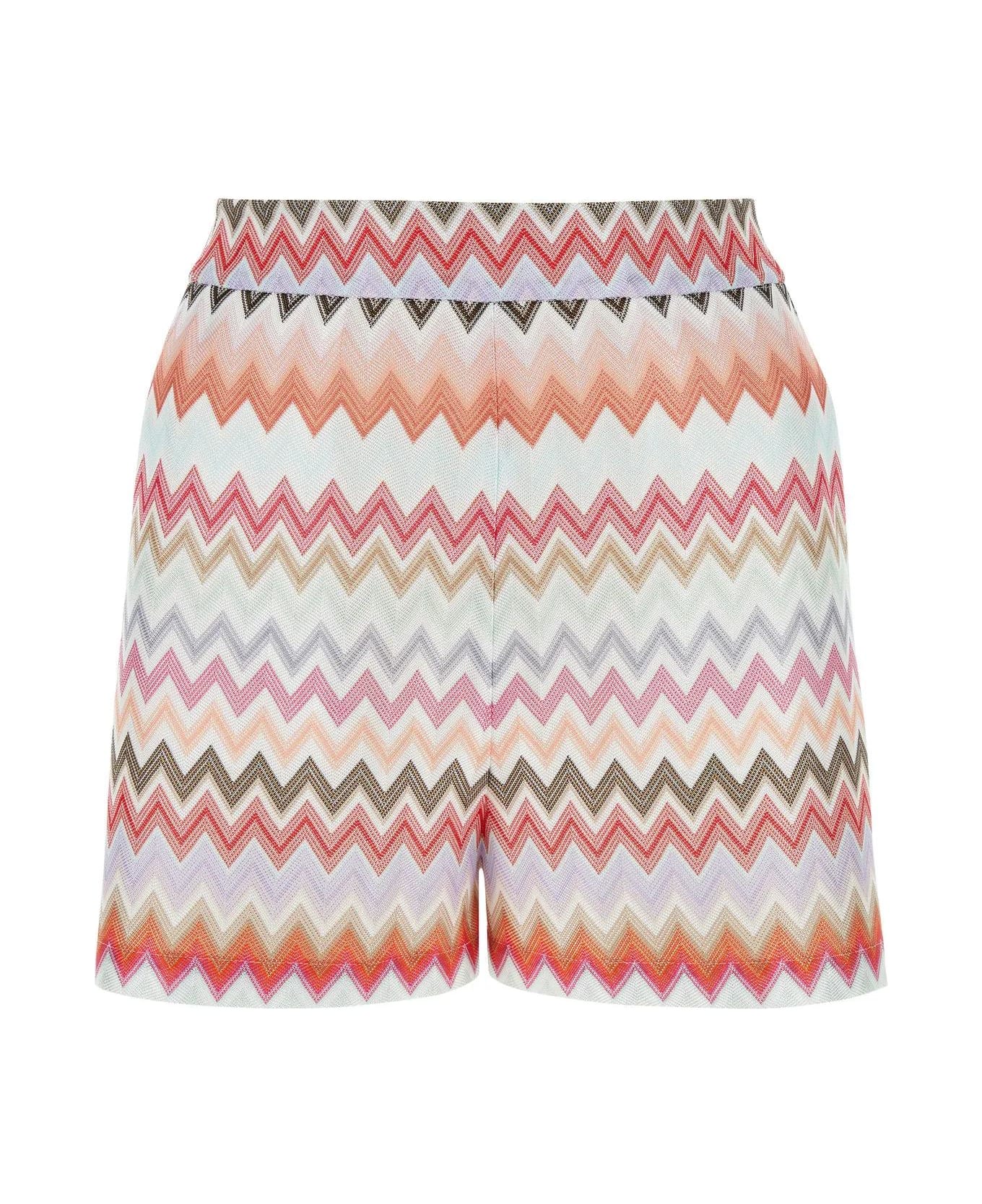 Missoni Embroidered Cotton Blend Shorts - Multicolore ショートパンツ