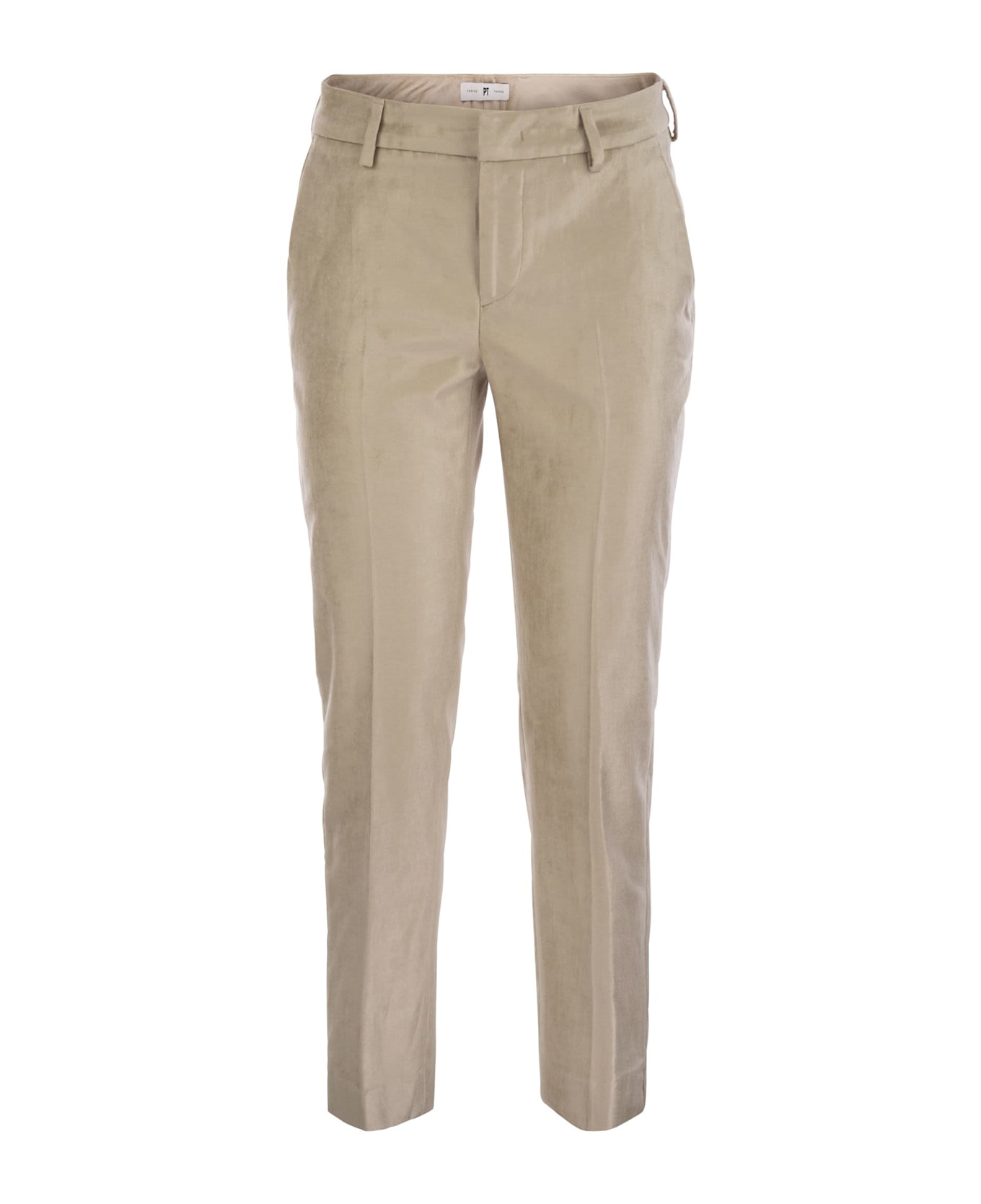 PT Torino New York - Velvet Trousers - Ivory