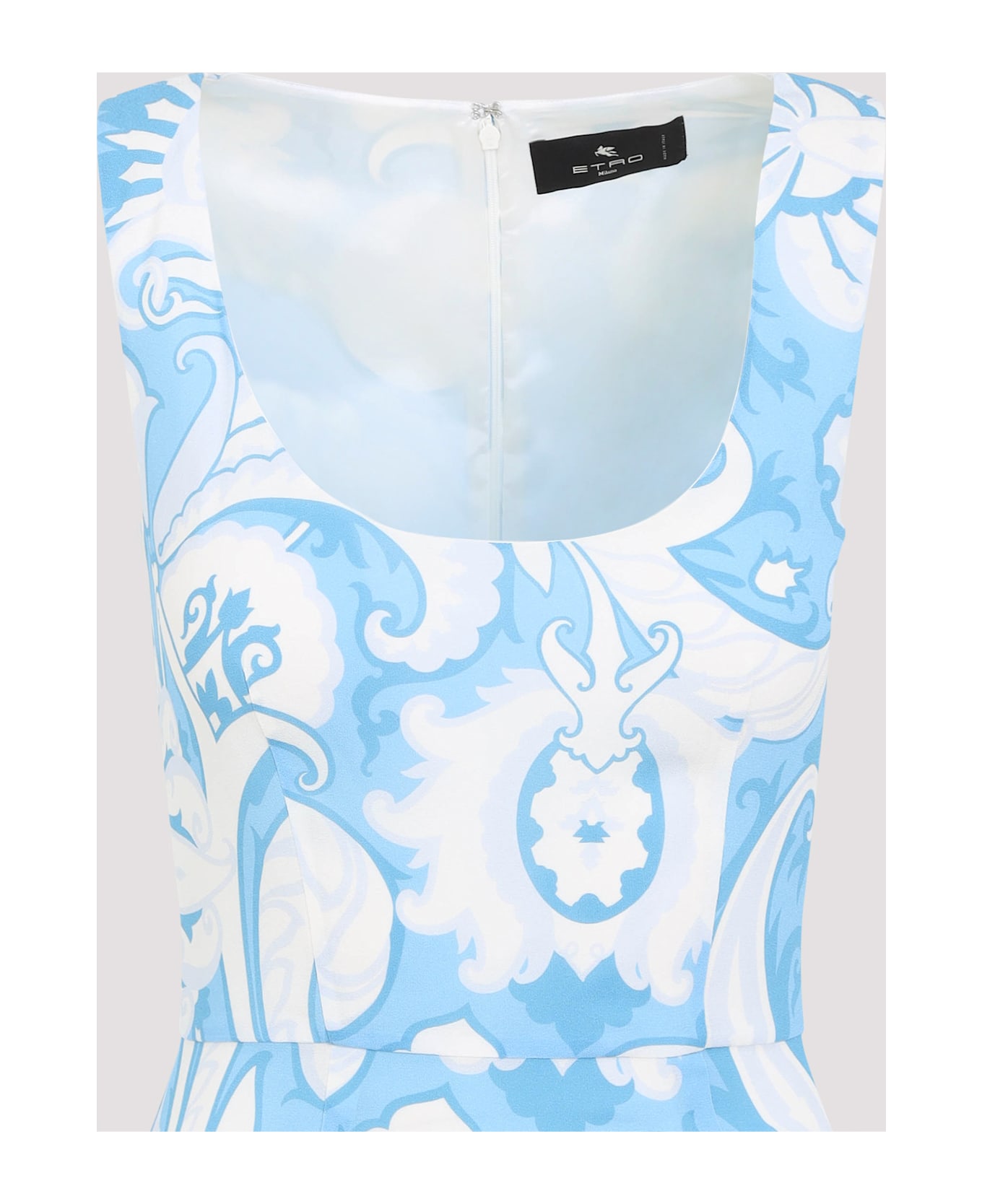 Etro Printed Midi Dress - Blue
