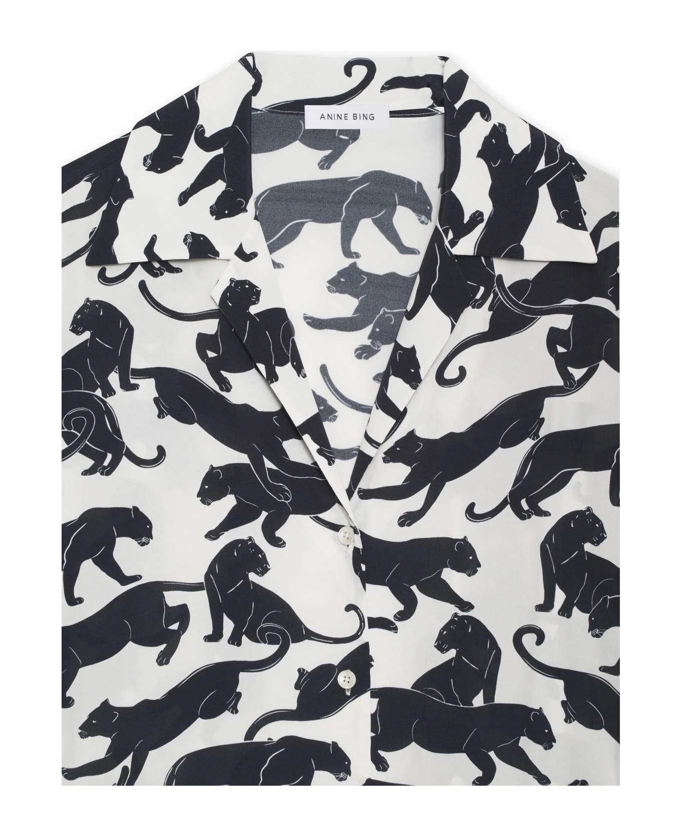 Anine Bing Mylah Shirt - Panther Print ブラウス
