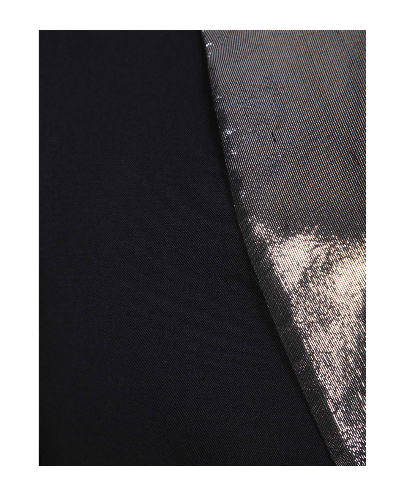 Sapio Contrasting Lapels Black Blazer - Black