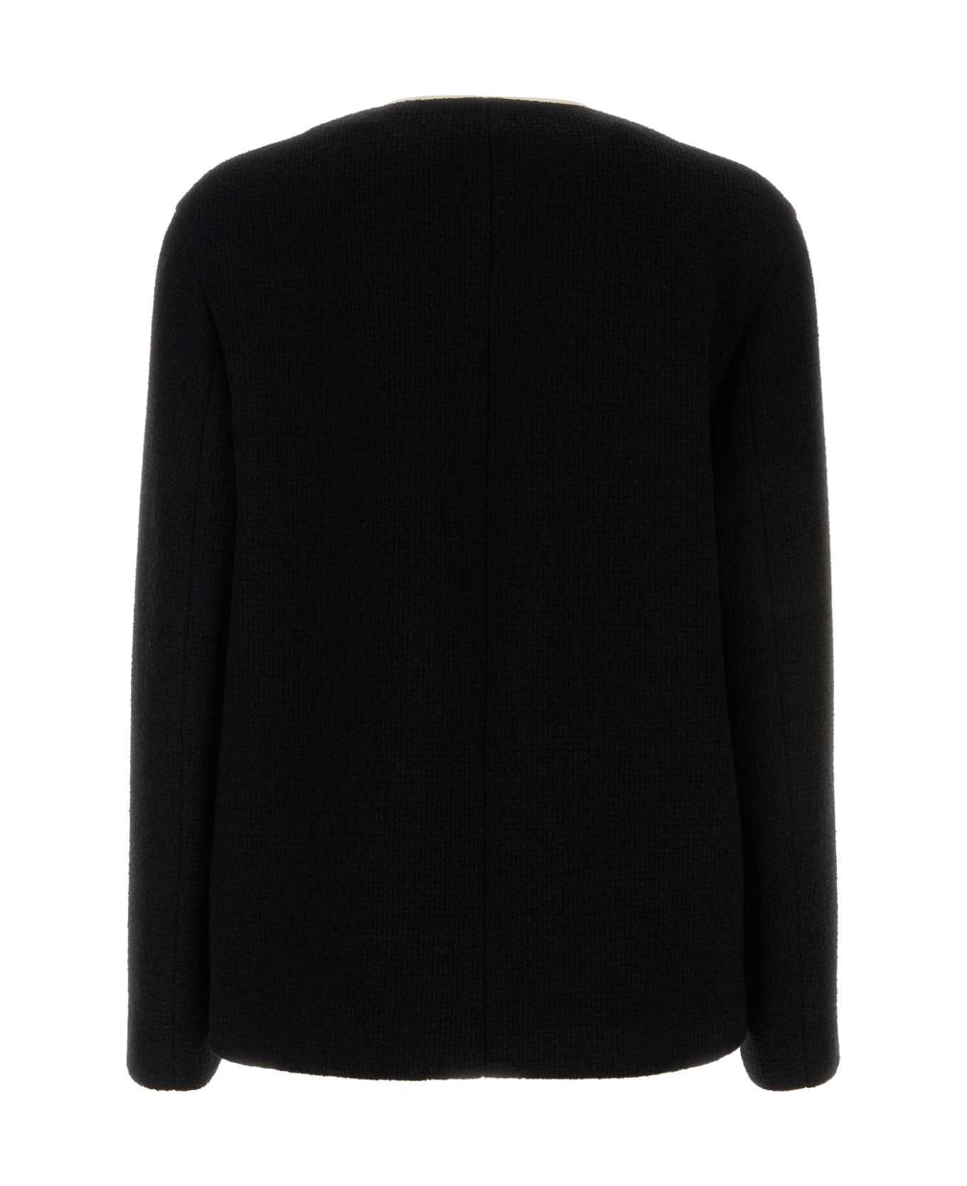 Gucci Black Wool Blend Cardigan - Black