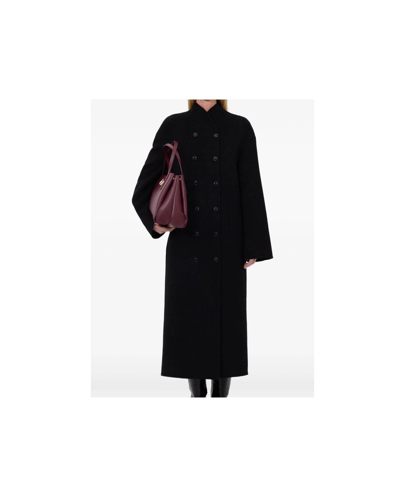Loulou Studio Coat - BLACK