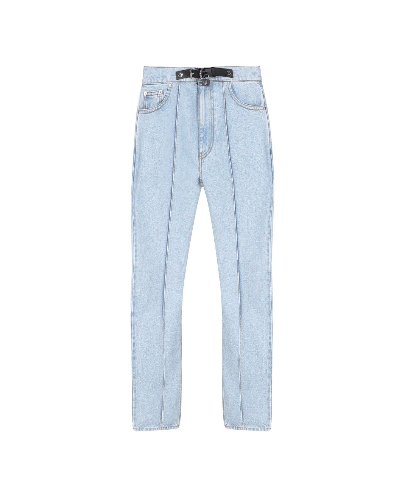J.W. Anderson Padlock Strap Slim Fit Denim Jeans - Clear Blue