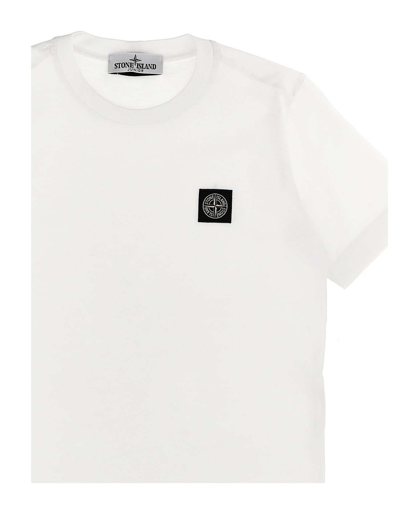 Stone Island Junior Logo Patch T-shirt - White