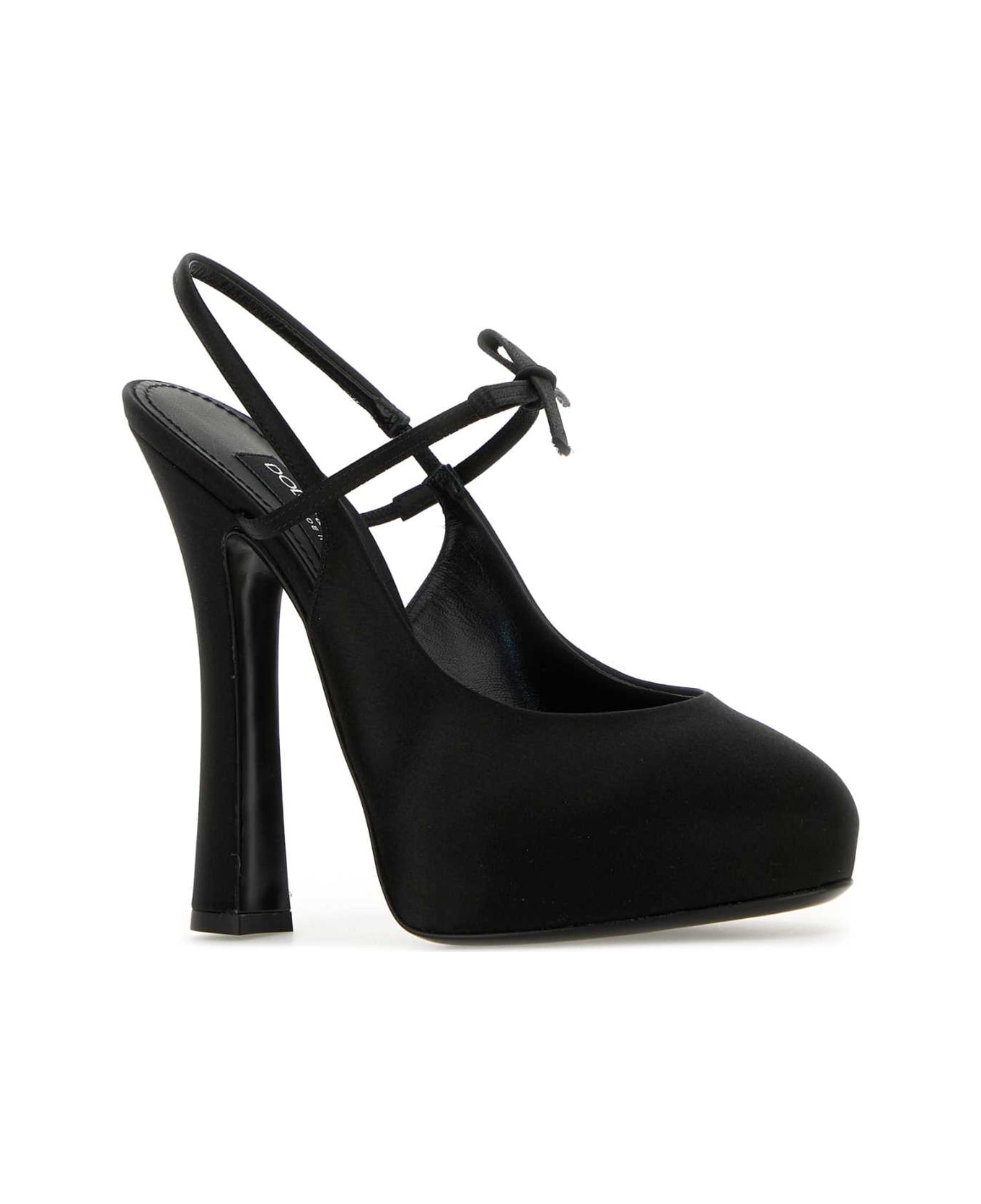 Dolce 
Gabbana Black Satin Pumps - NERONERO
