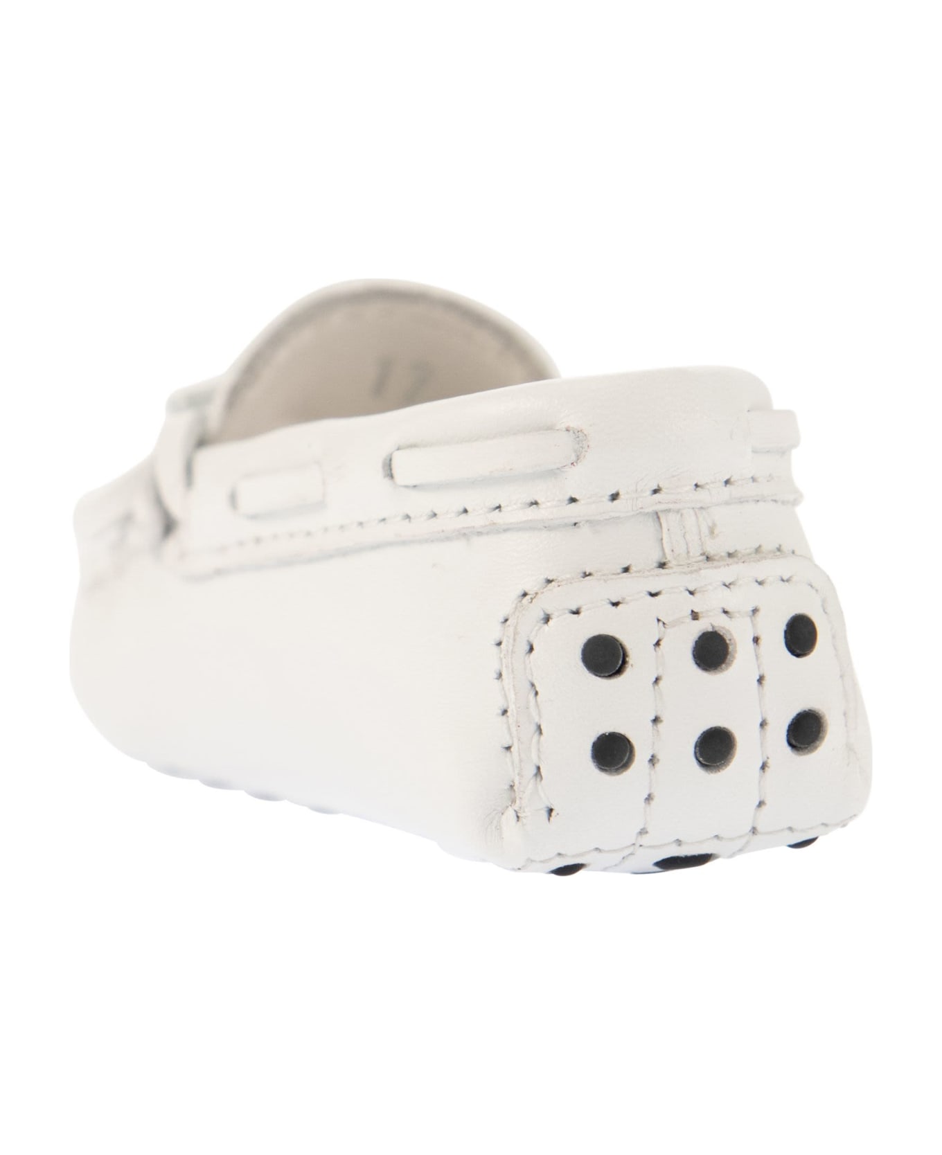 Tod's Gommino Leather Moccasin - White