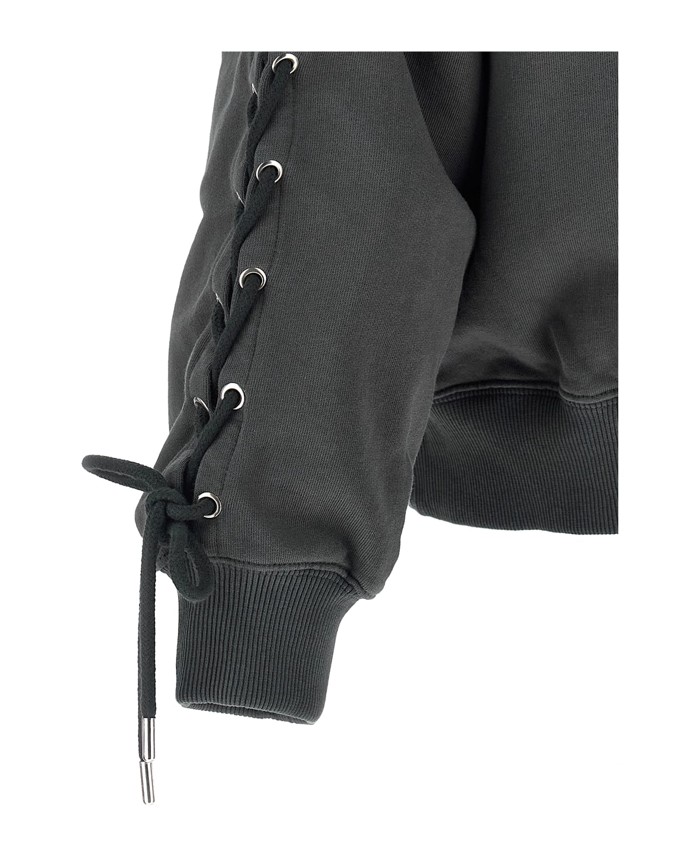 Rotate by Birger Christensen 'lacing Crewneck' Sweatshirt - Gray