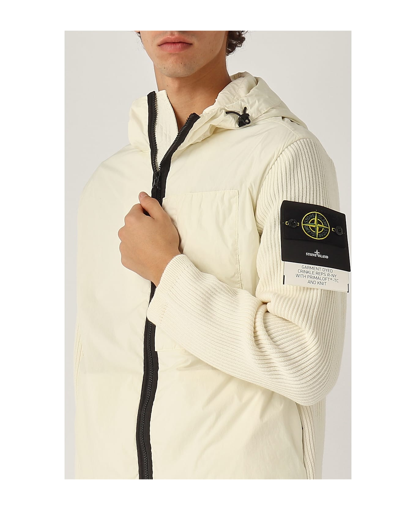 Stone Island Giubbotto Parti In Maglia Jacket - NATURAL