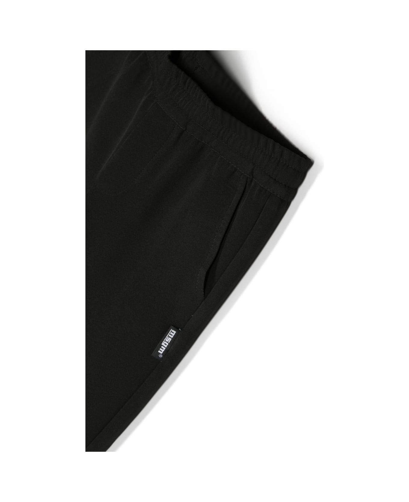 MSGM Pants With Logo - Black