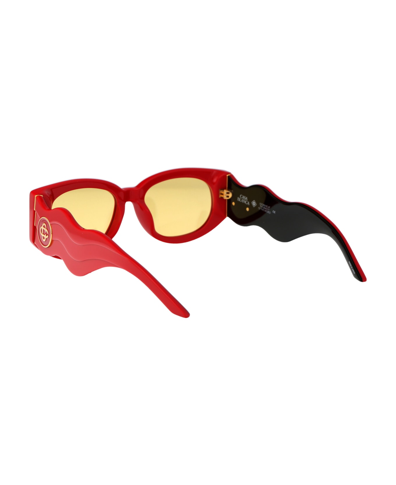 Casablanca As23-ew-020-04w Sunglasses - RED/YELLOW GOLD/CANARY