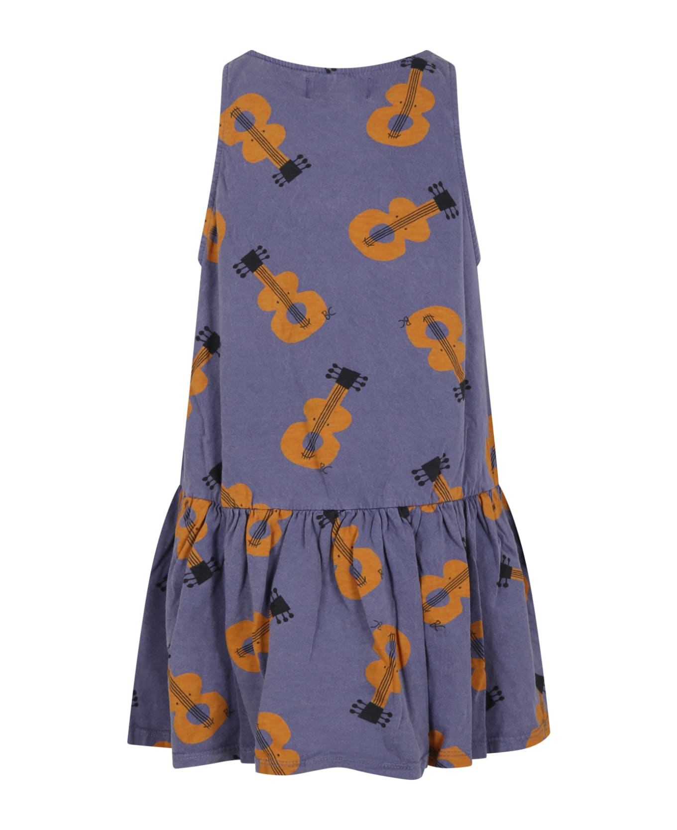 Bobo Choses Purple Dress For Girl With Guitars - Violet
