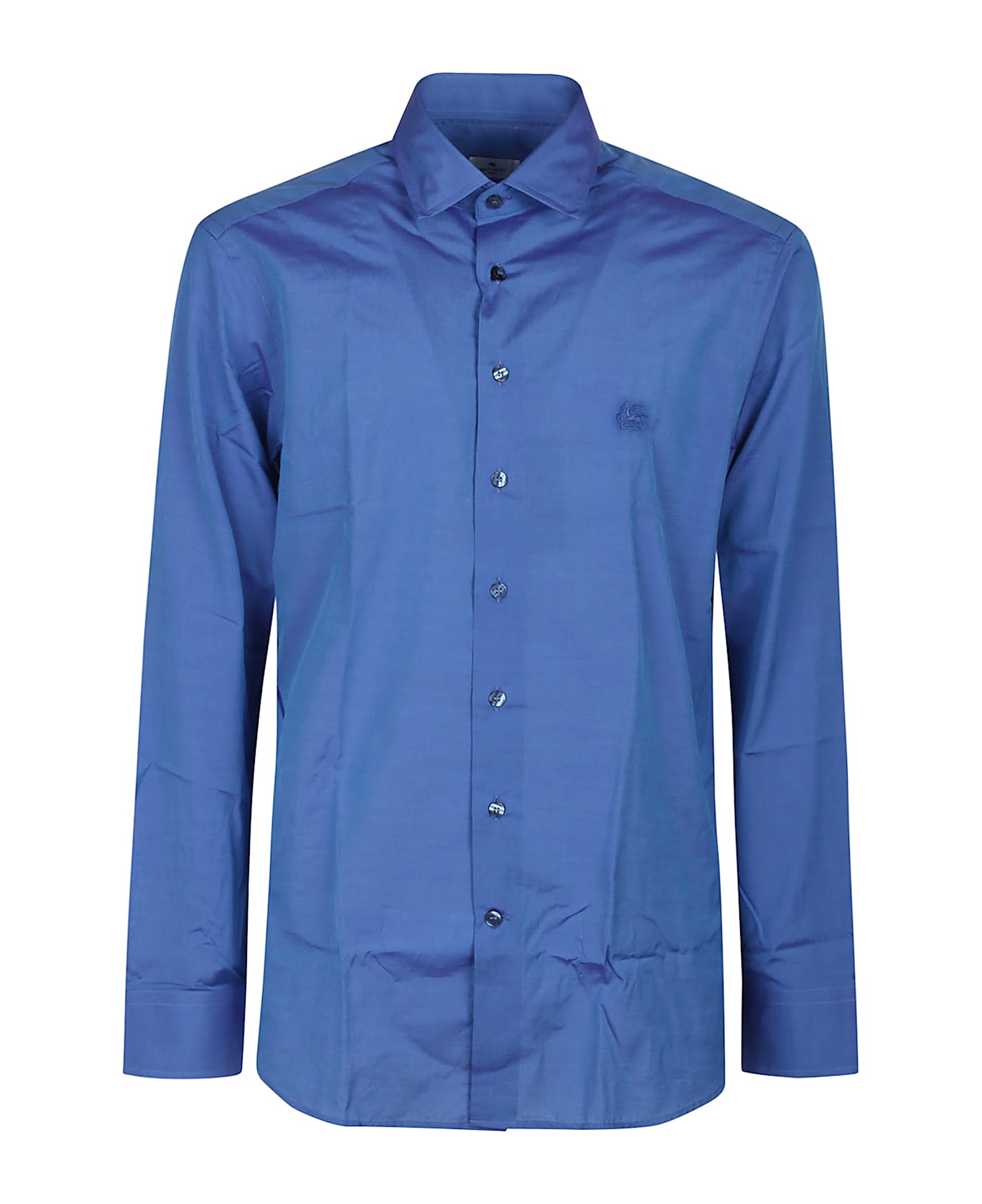 Etro Roma Long Sleeve Logo Shirt - Blu Elettrico